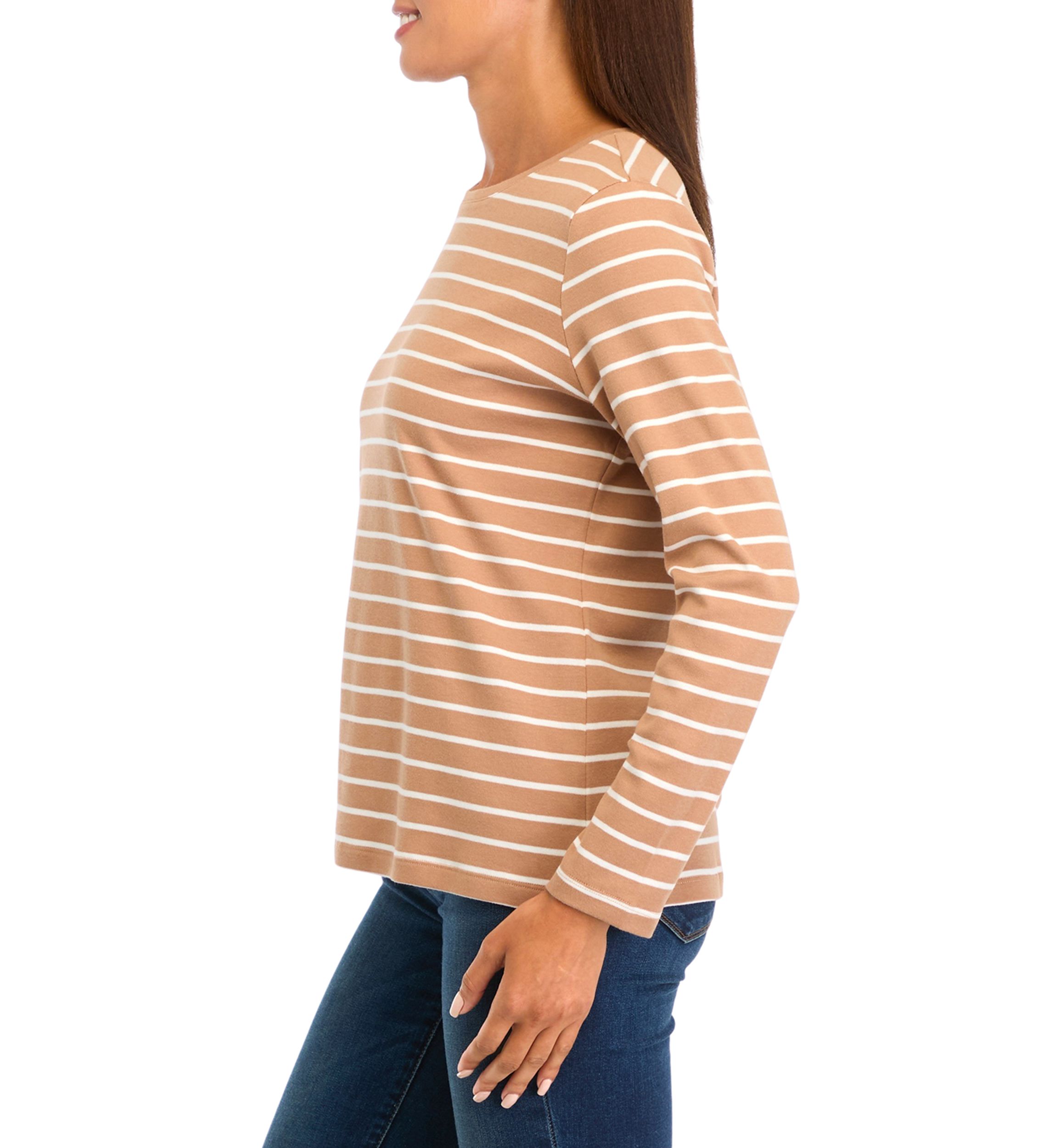 Petite Striped Crew Neck T-Shirt