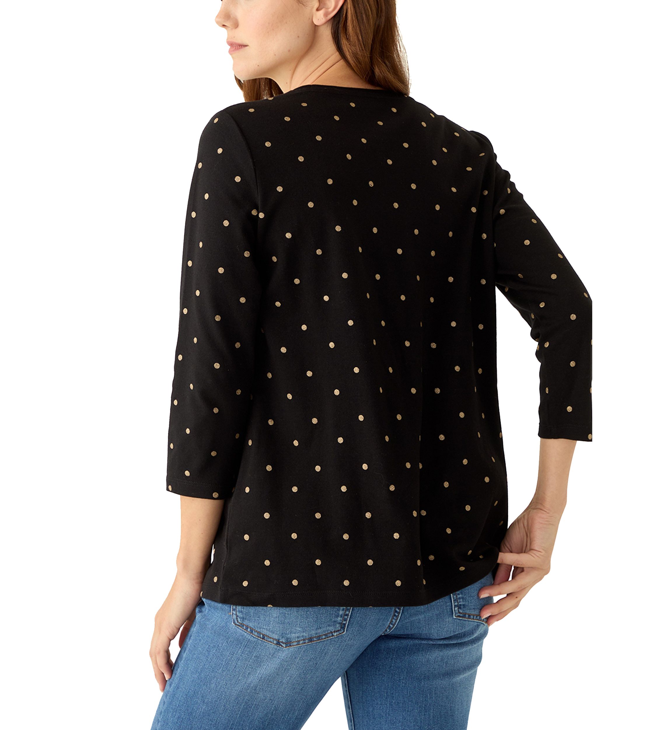 Petite Crew Foil Print T-Shirt 