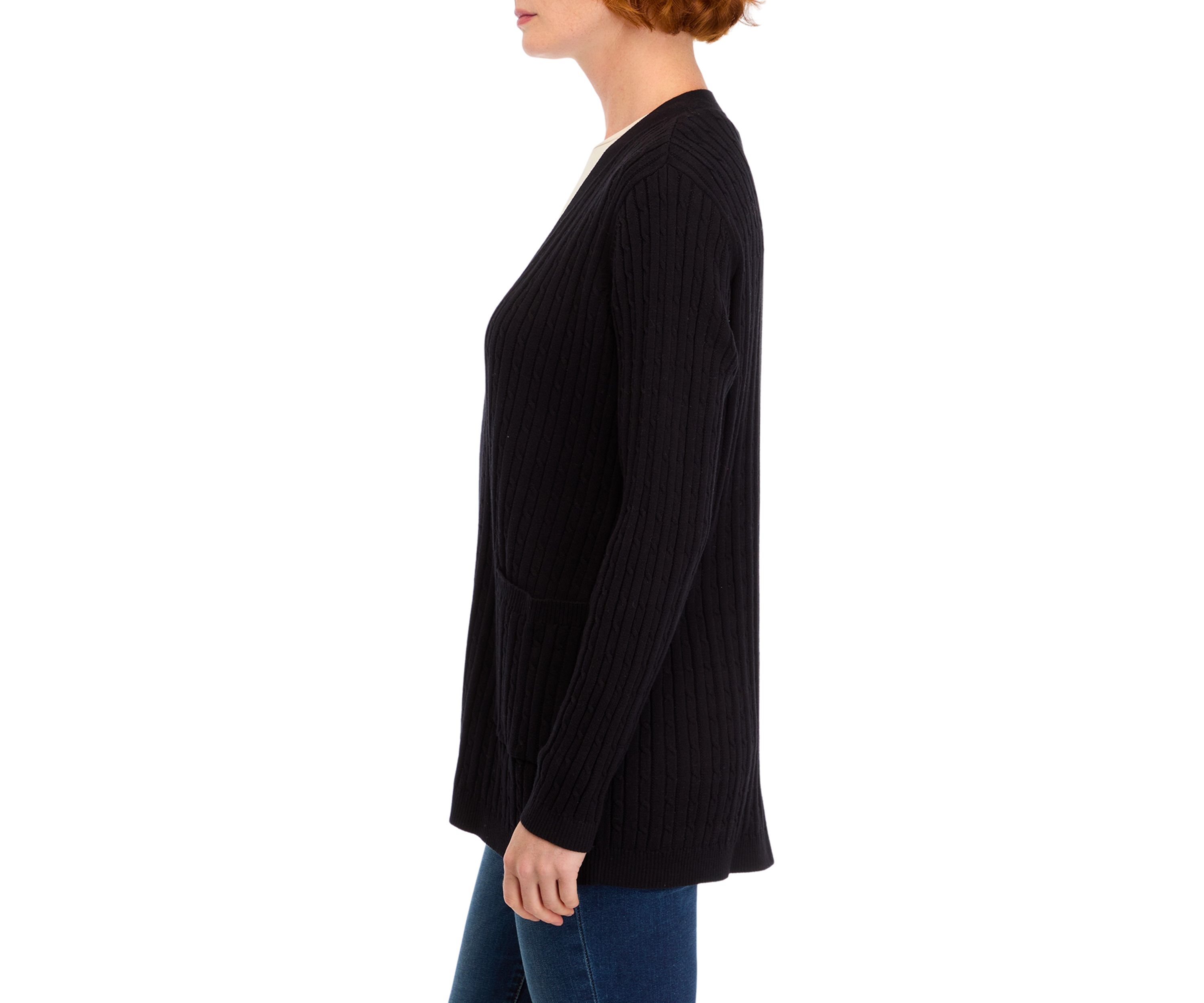 Petite Long Sleeve Cable Cardigan