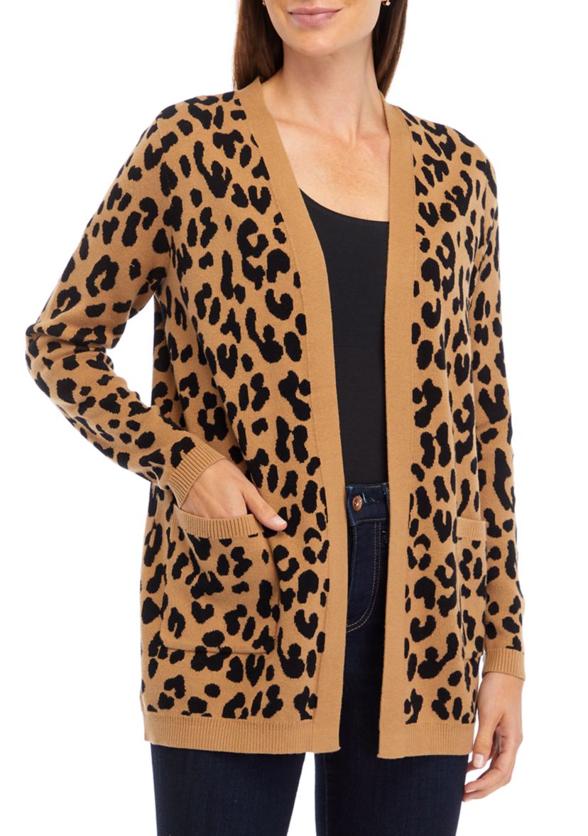 Petite Long Sleeve Printed Cardigan 