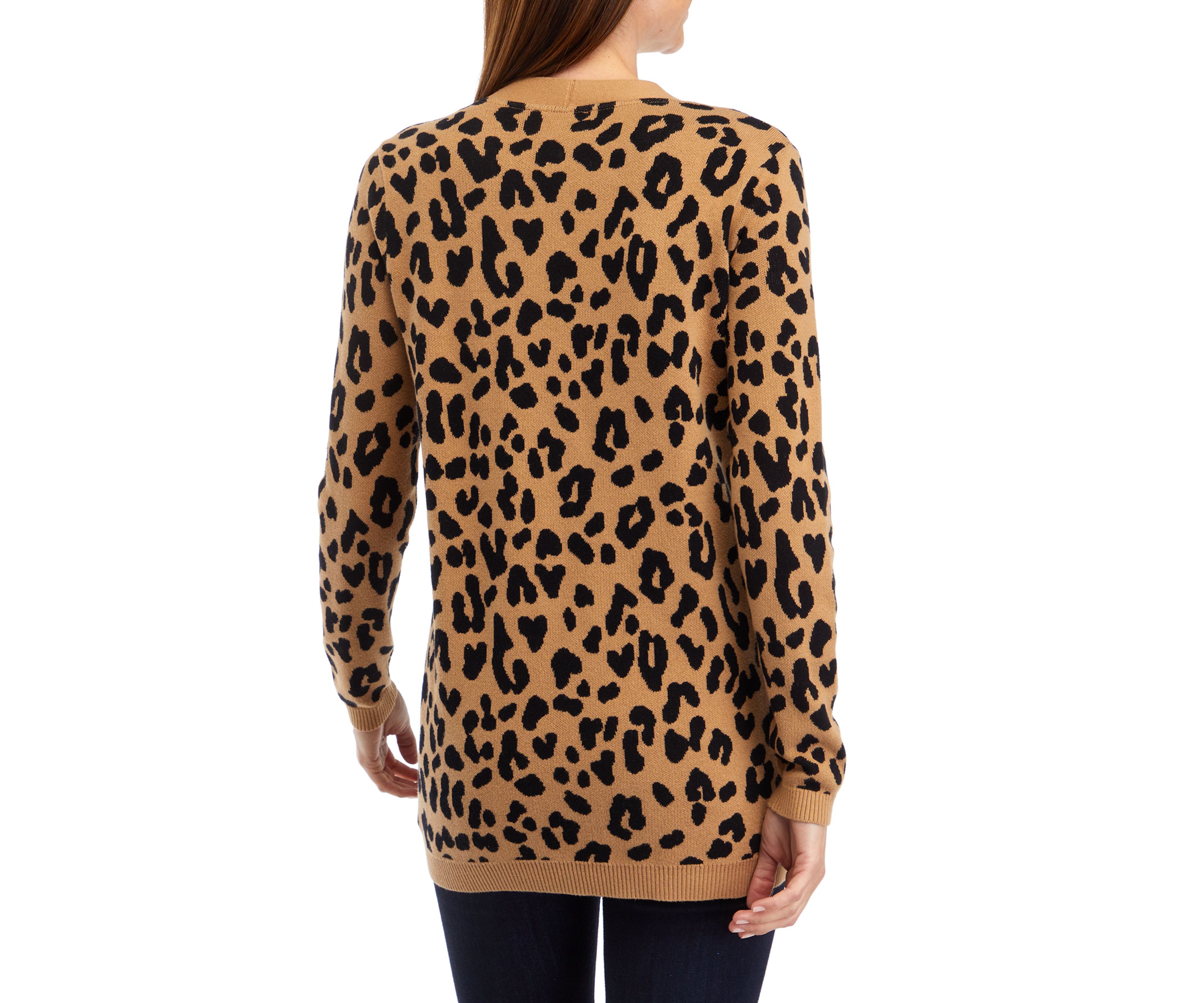 Petite Long Sleeve Printed Cardigan 