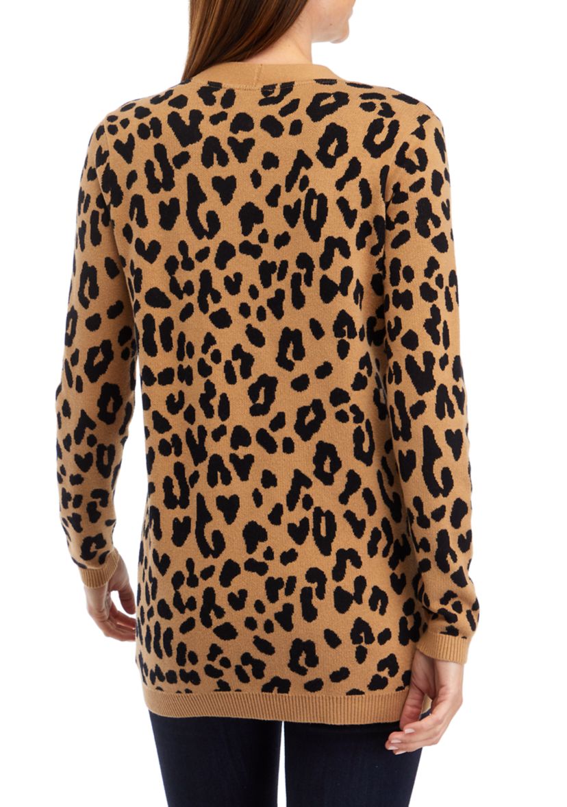 Petite Long Sleeve Printed Cardigan 
