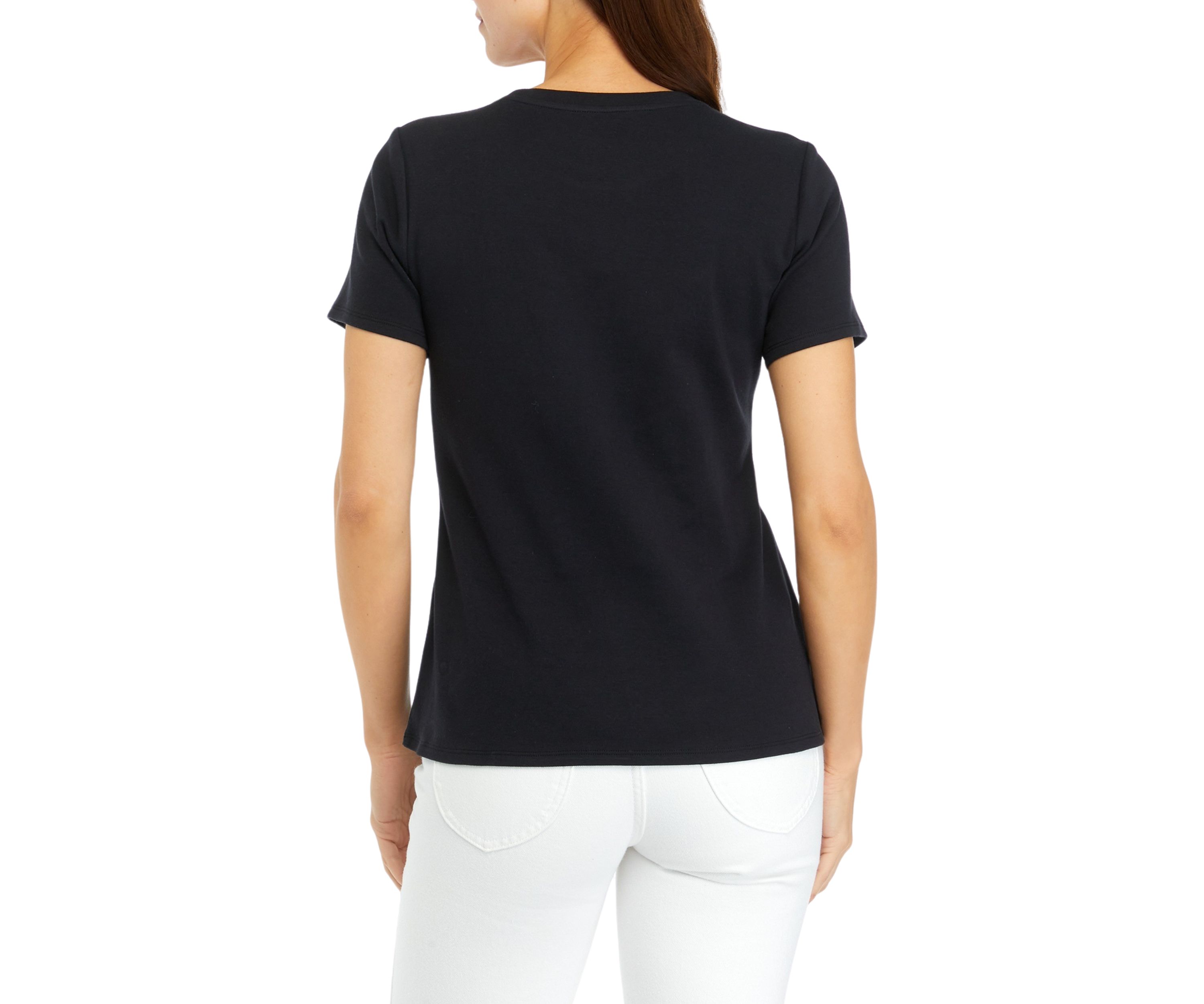 Petite Solid Cotton T-Shirt 