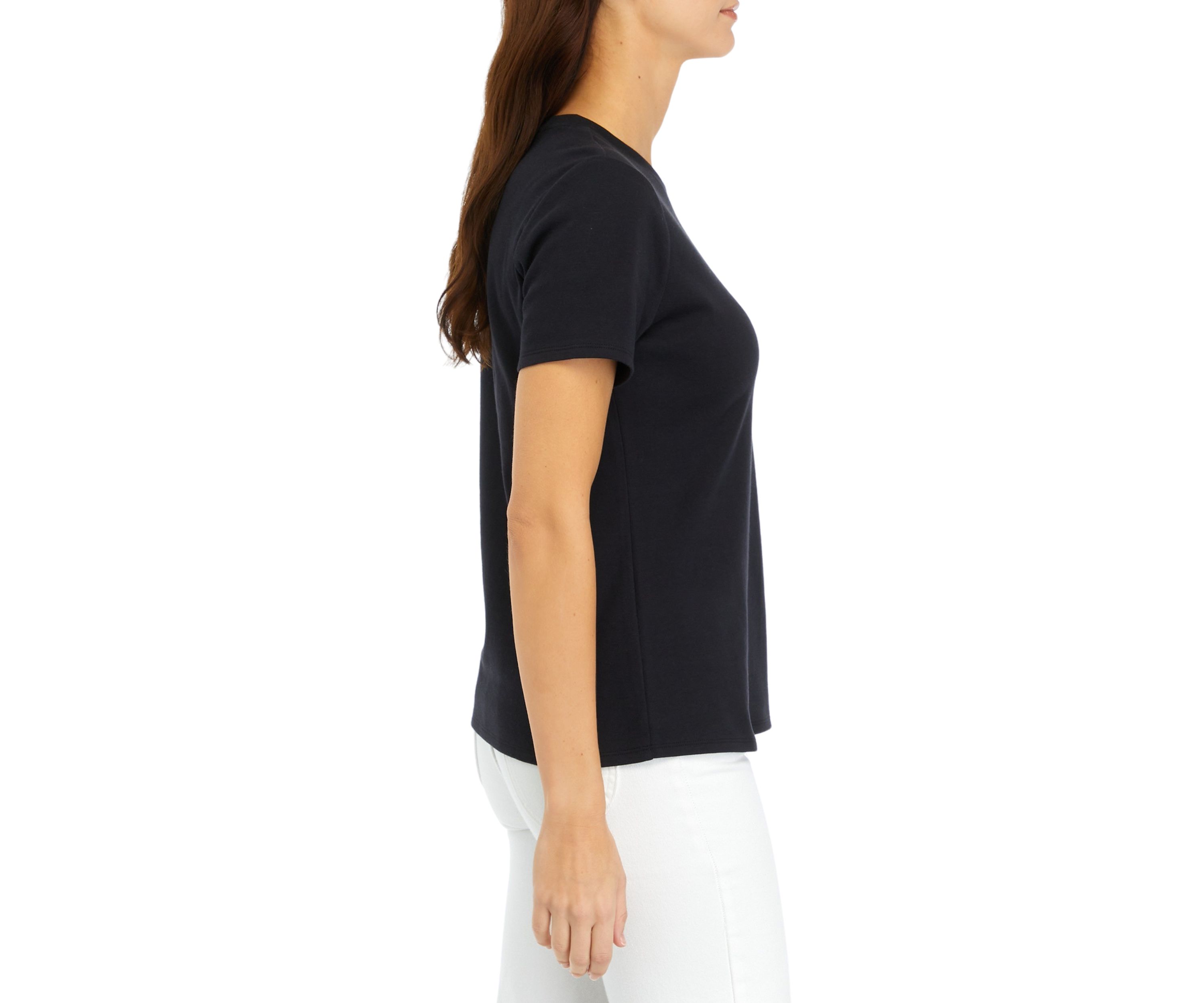 Petite Solid Cotton T-Shirt 