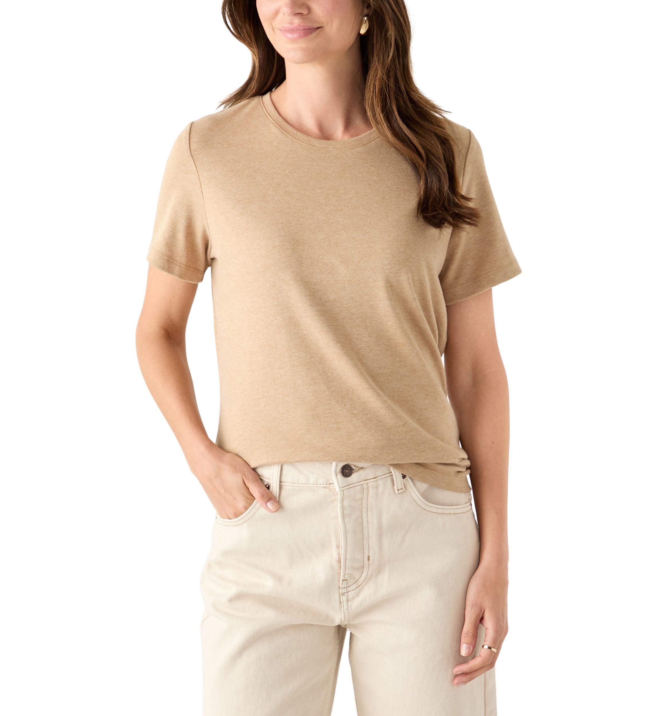 Petite Short Sleeve Heather T-Shirt