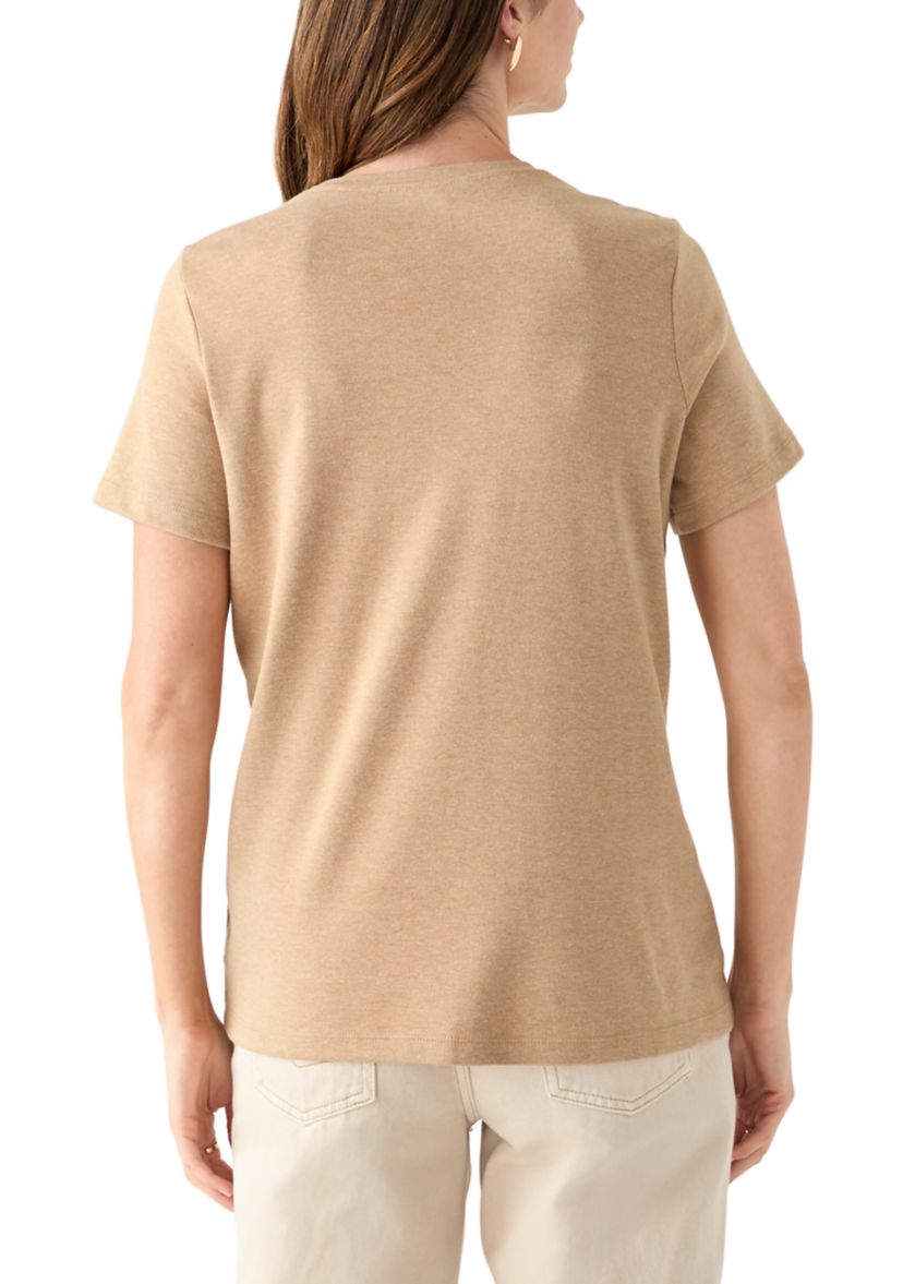 Petite Short Sleeve Heather T-Shirt