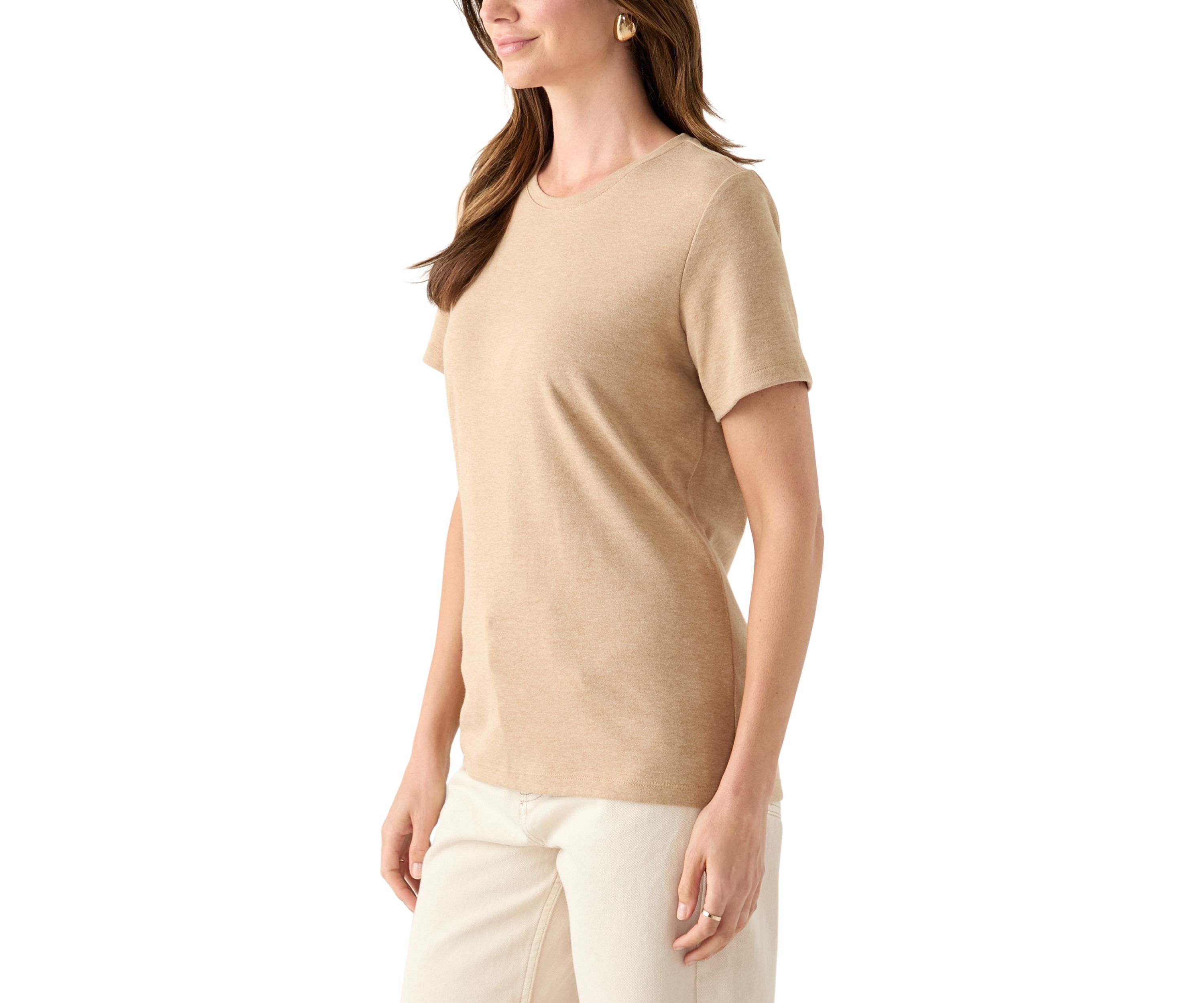 Petite Short Sleeve Heather T-Shirt