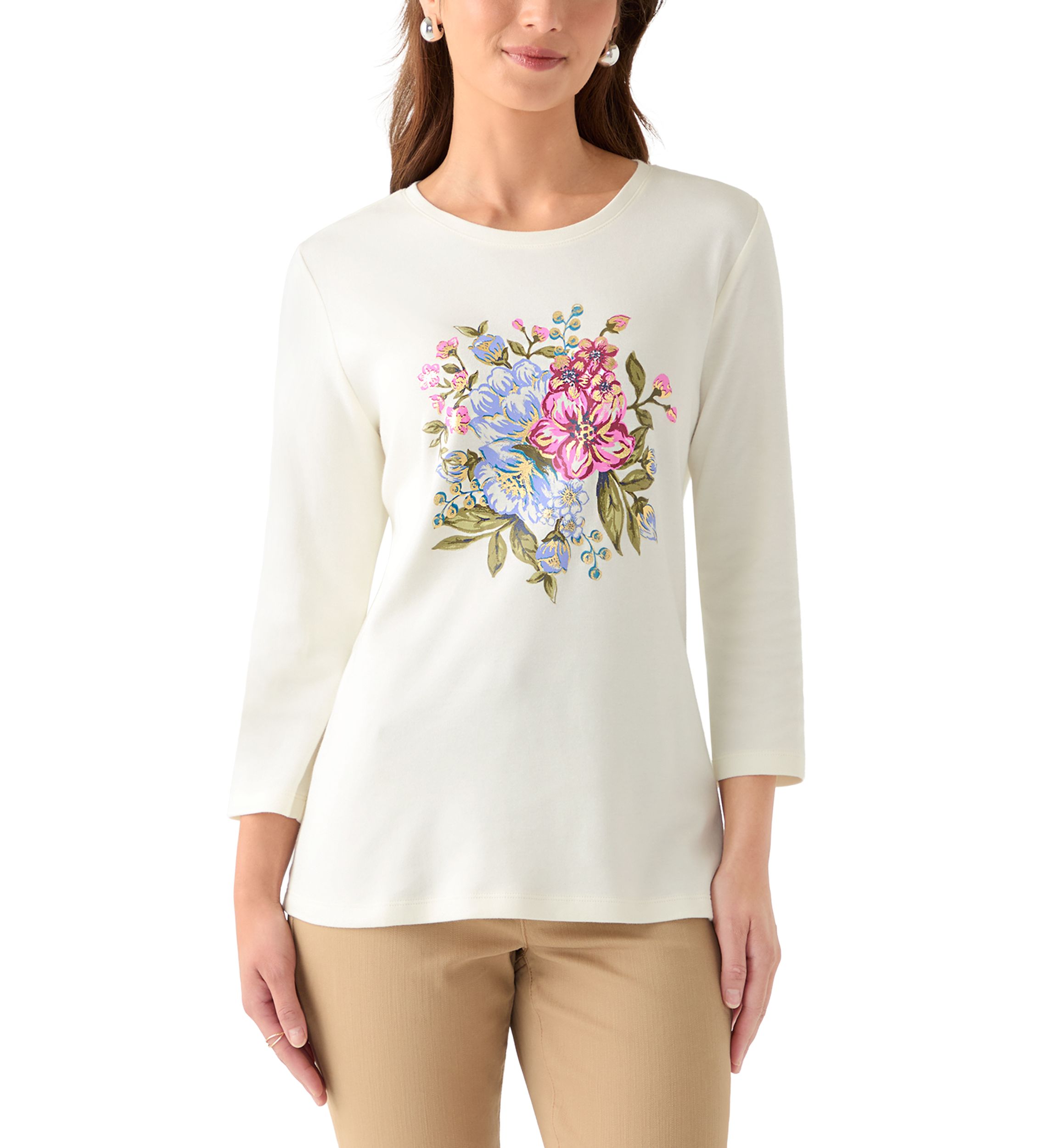 Petite Graphic Crew Neck T-Shirt