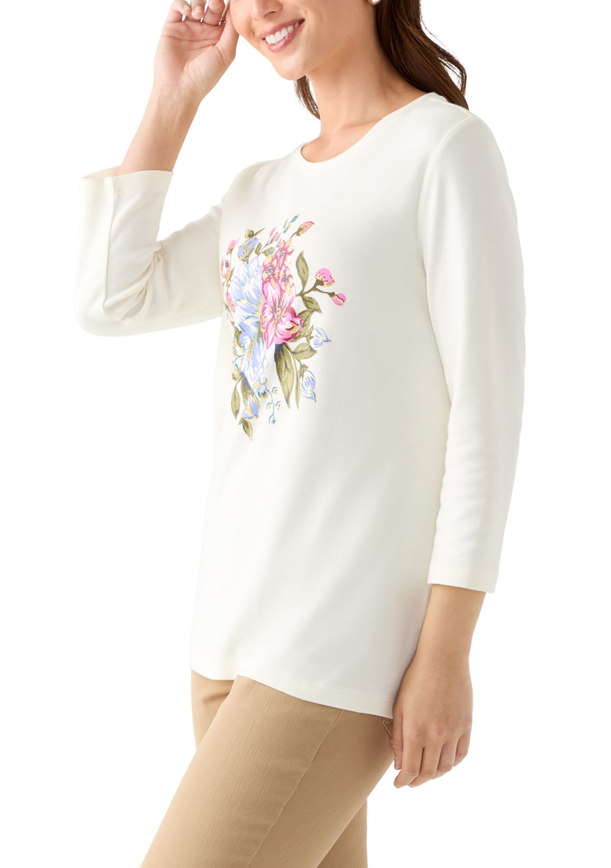 Petite Graphic Crew Neck T-Shirt