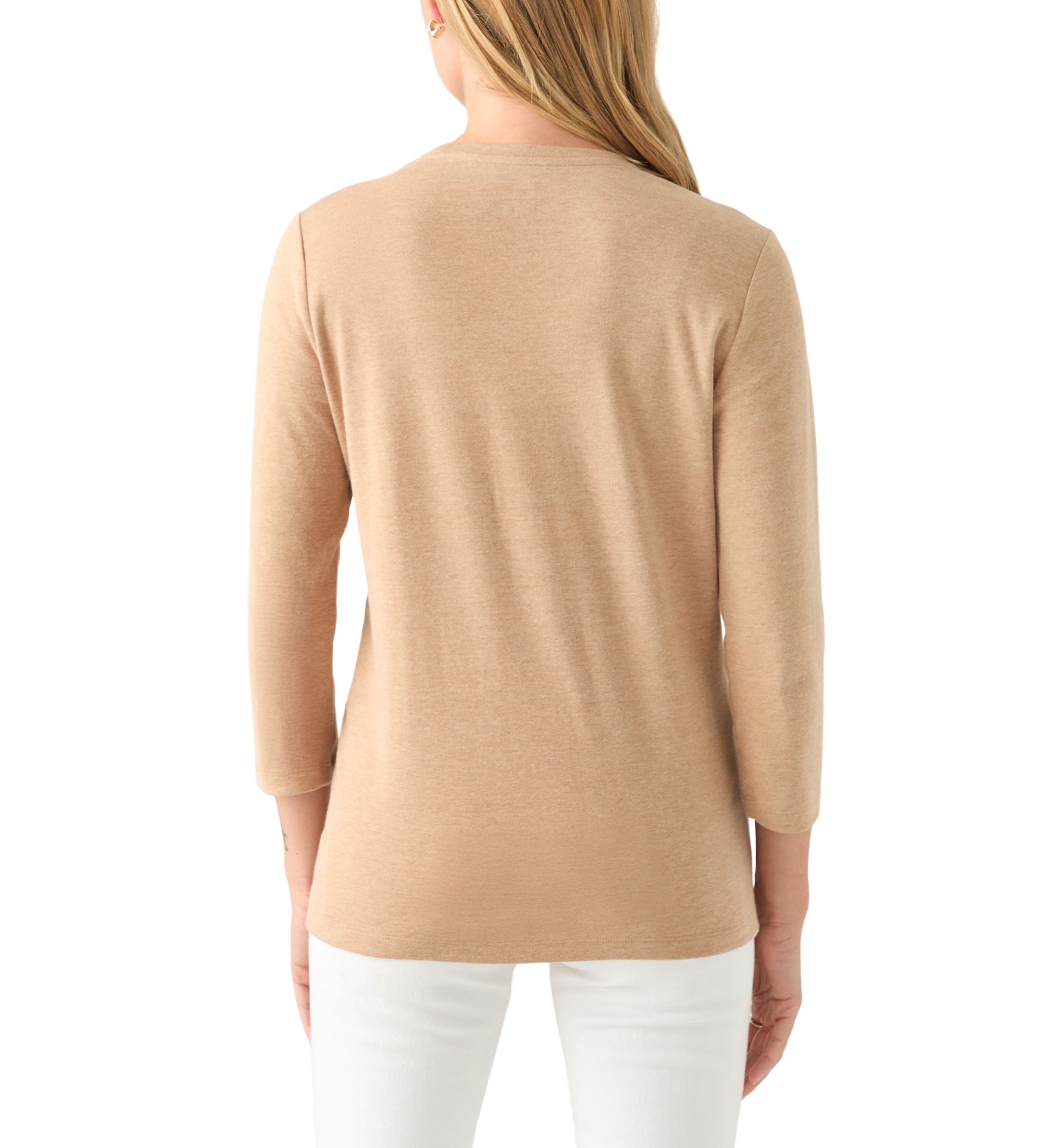 Petite 3/4 Heather Graphic T-Shirt 
