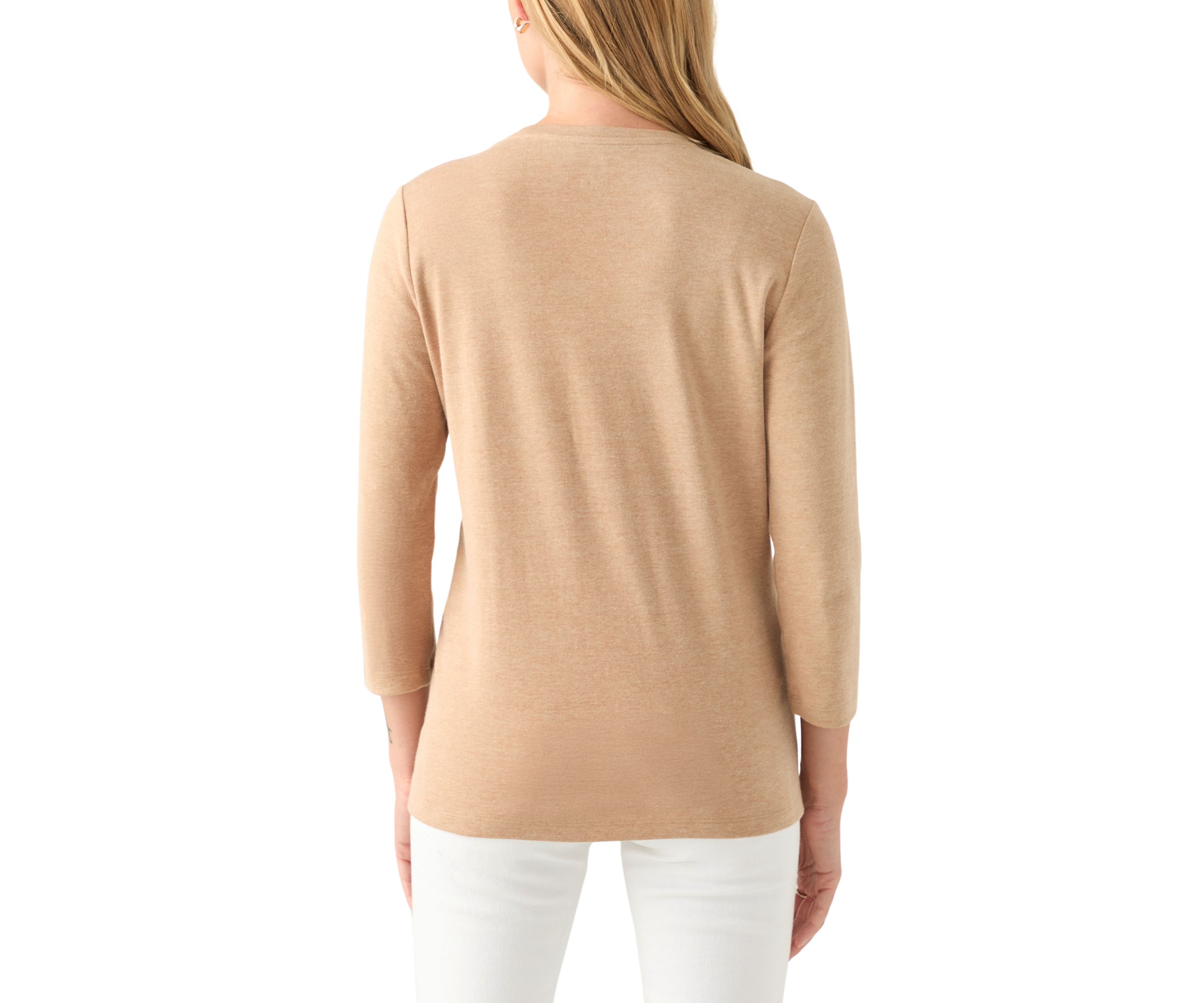 Petite 3/4 Heather Graphic T-Shirt 