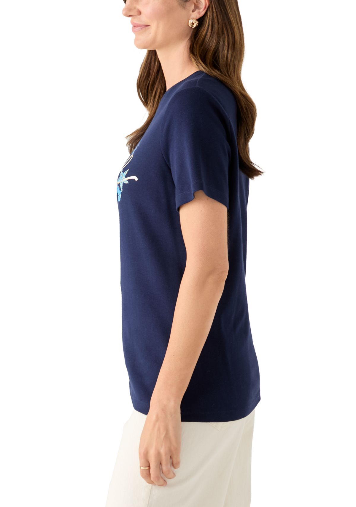 Petite Graphic Crew Neck T-Shirt