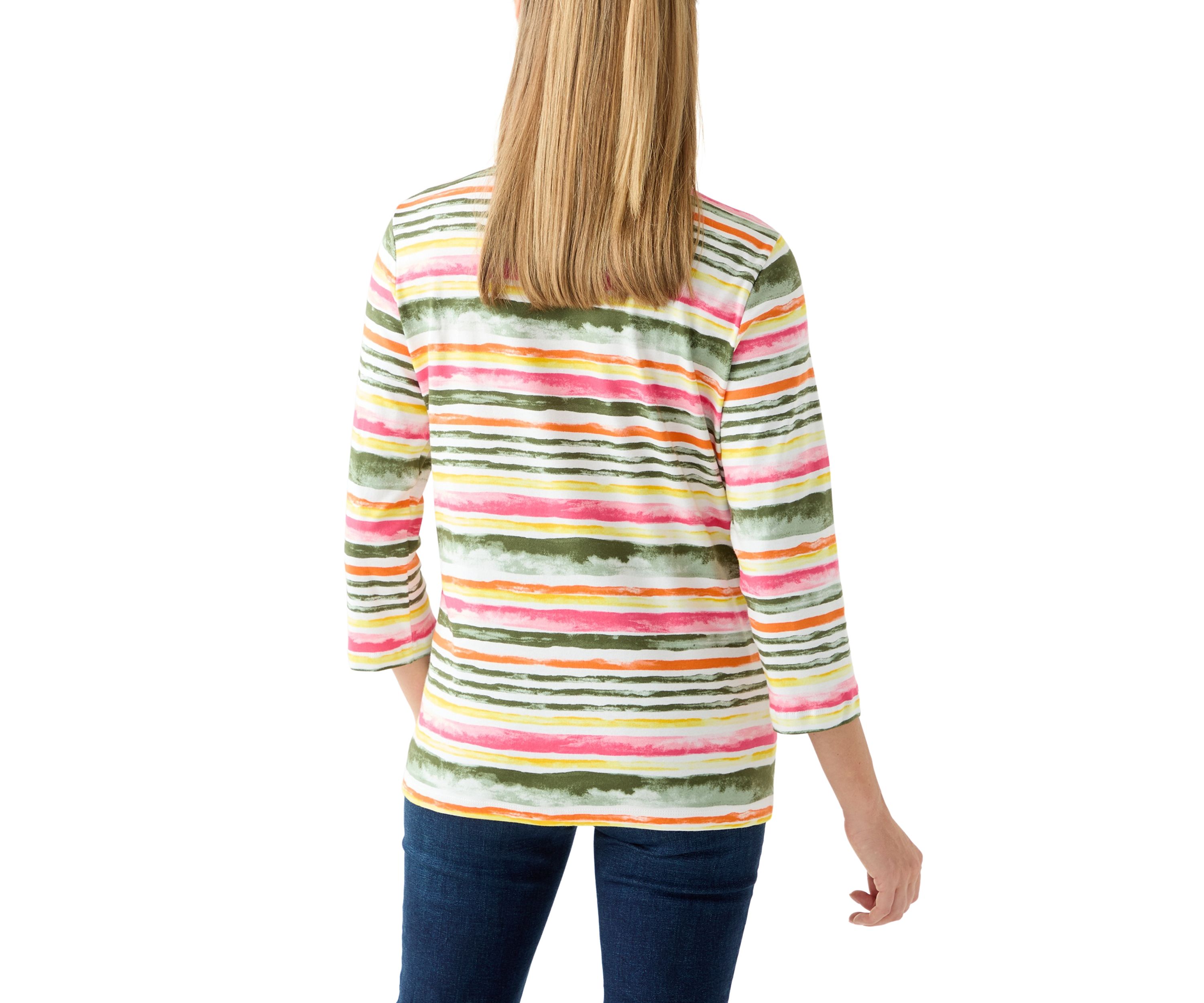 Petite Crewneck Print Top