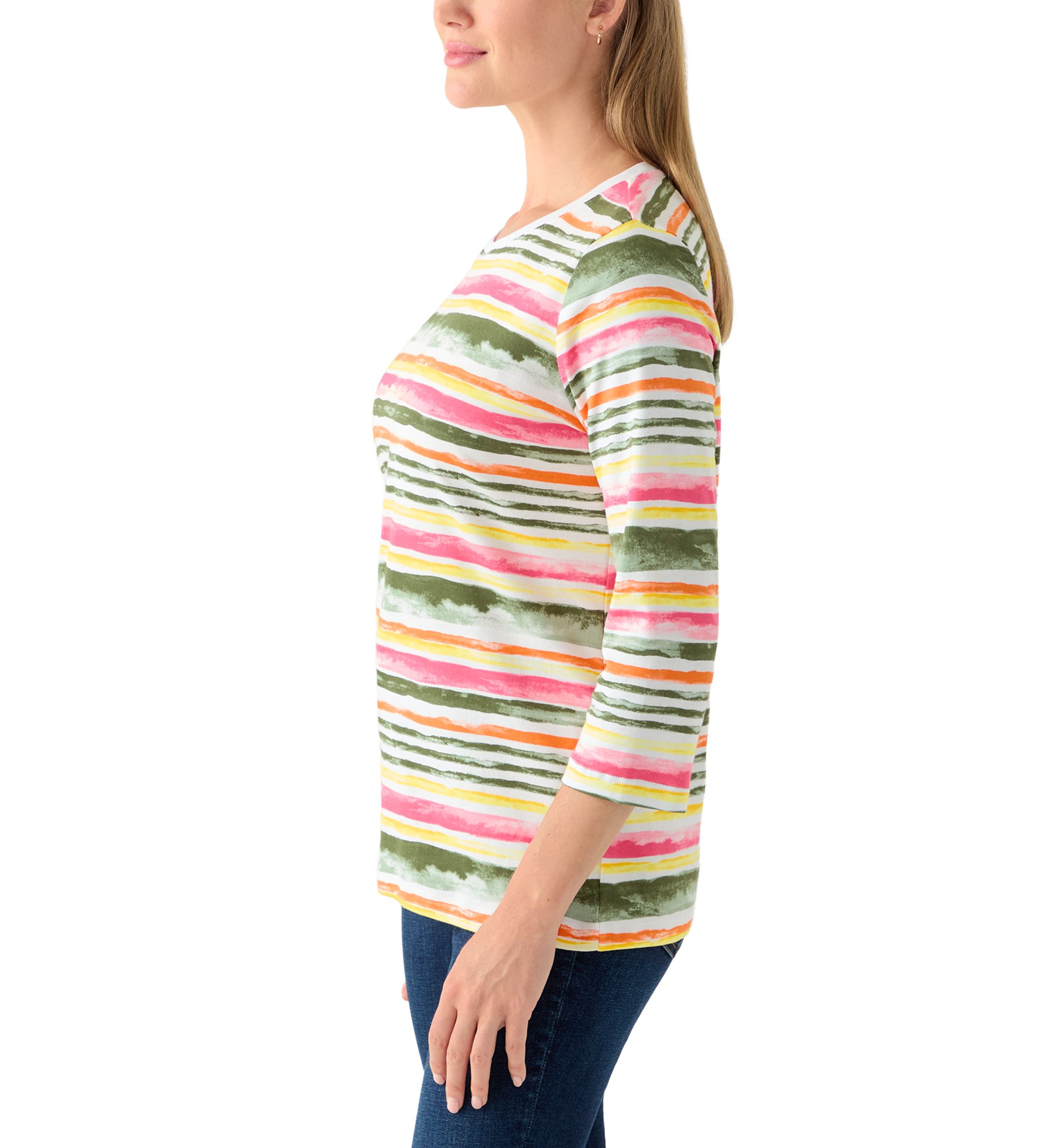Petite Crewneck Print Top