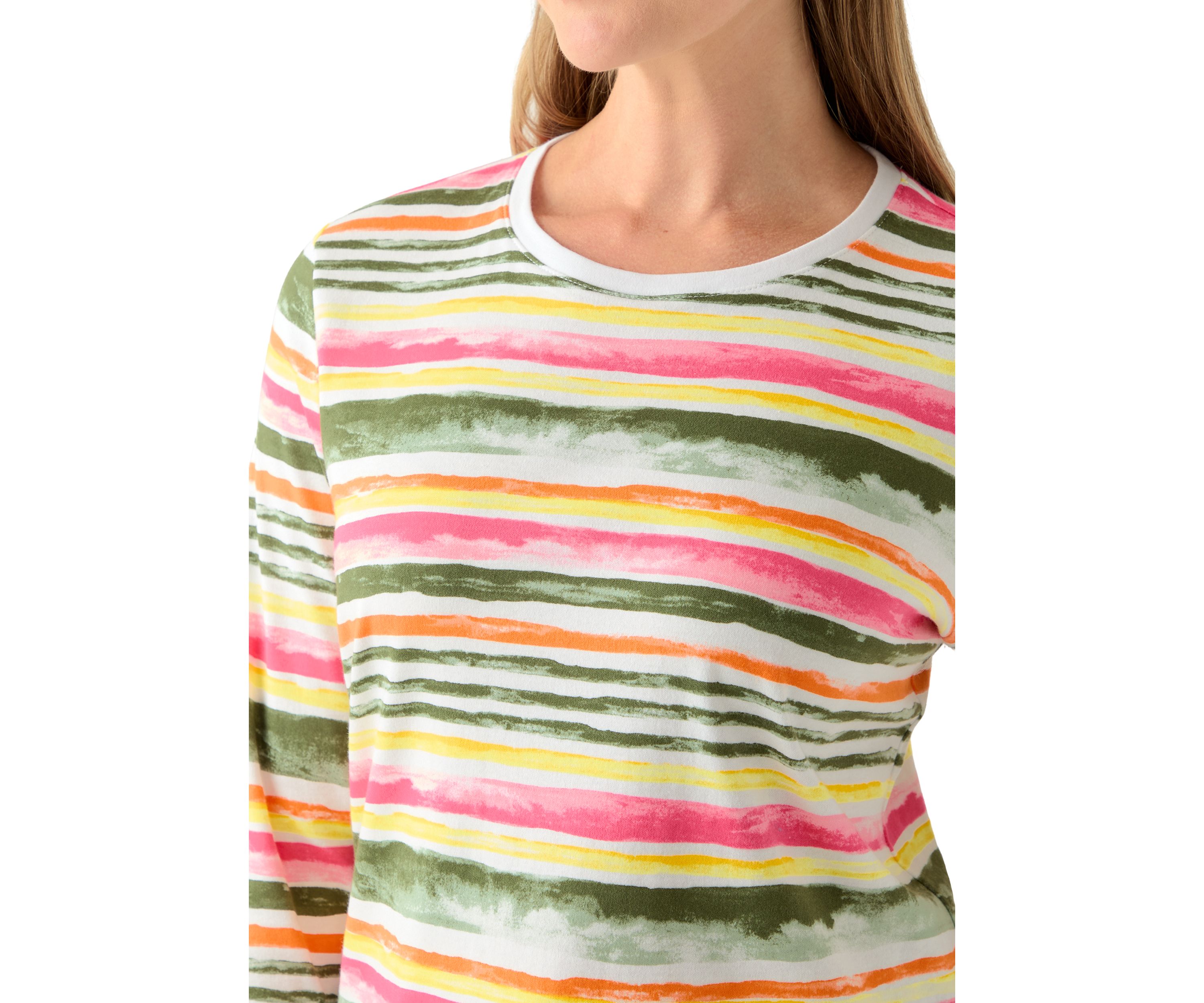 Petite Crewneck Print Top