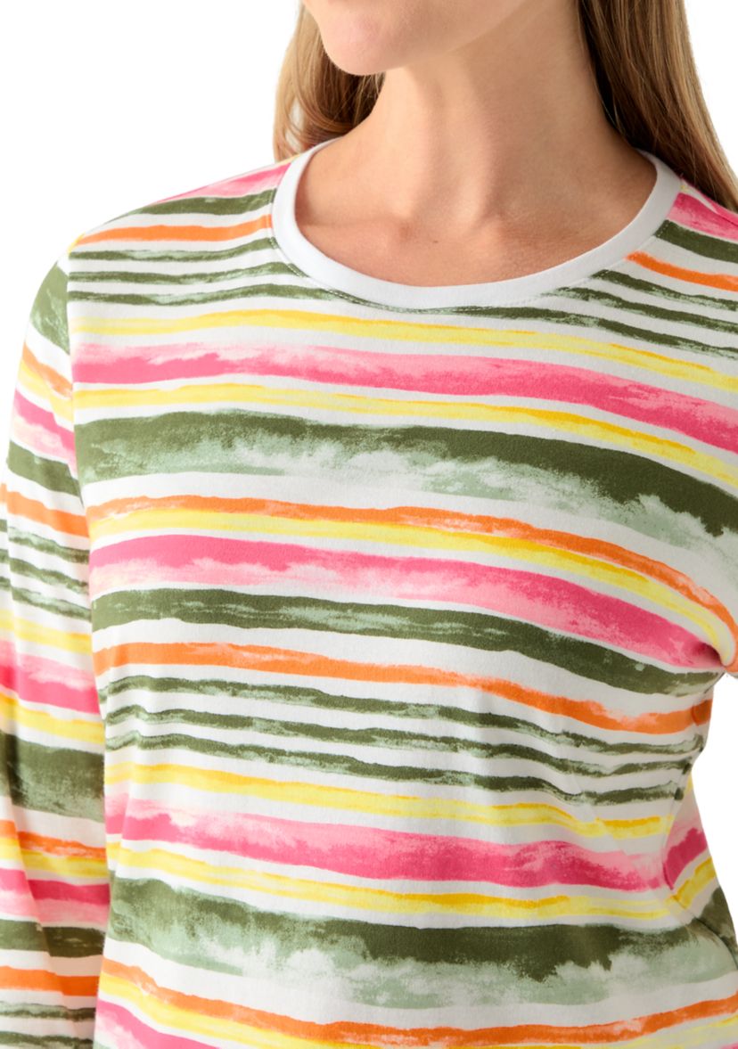 Petite Crewneck Print Top