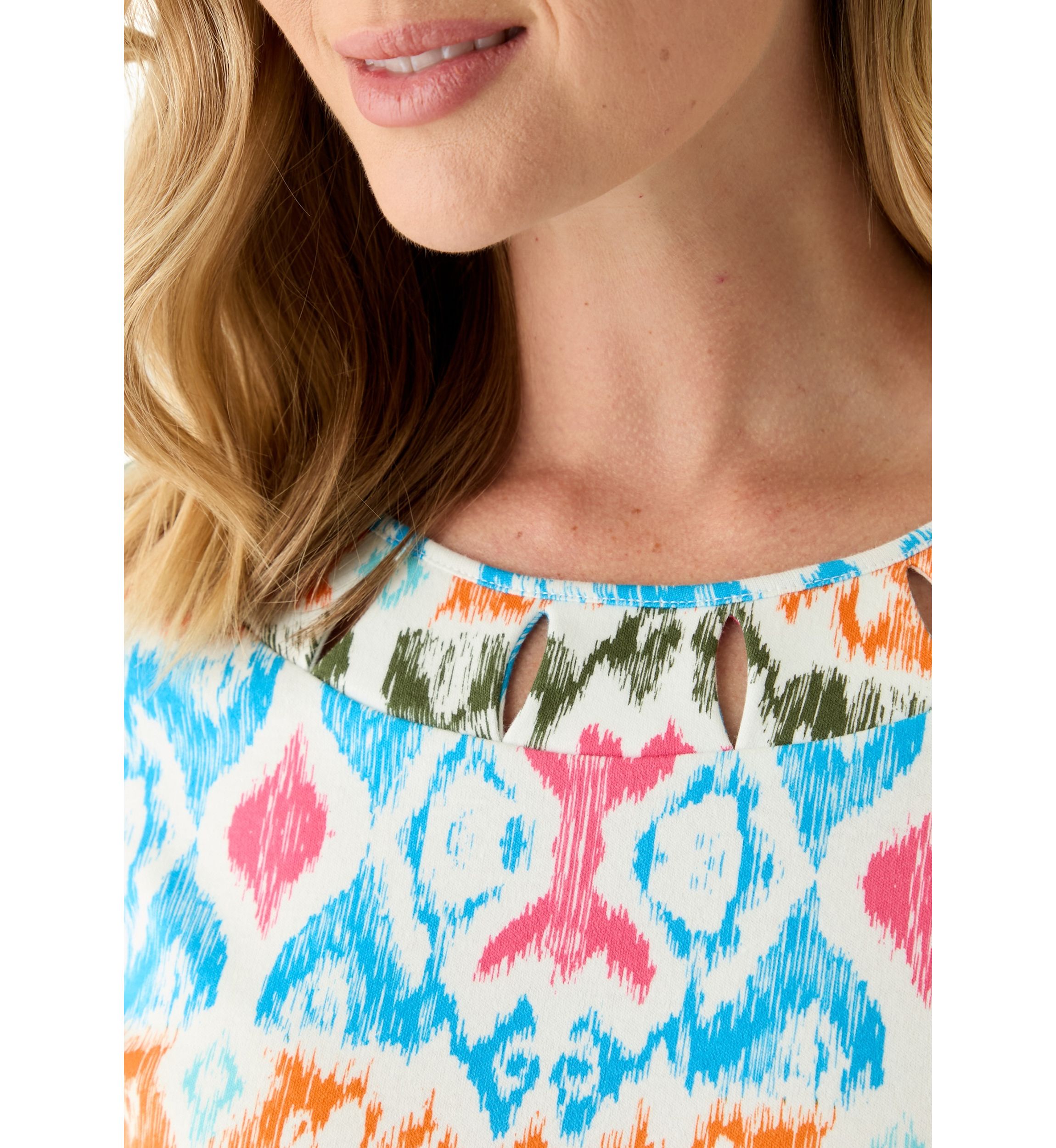 Petite 3/4 Sleeve Printed T-Shirt 