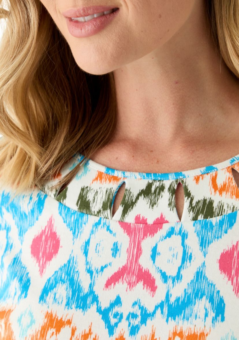 Petite 3/4 Sleeve Printed T-Shirt 