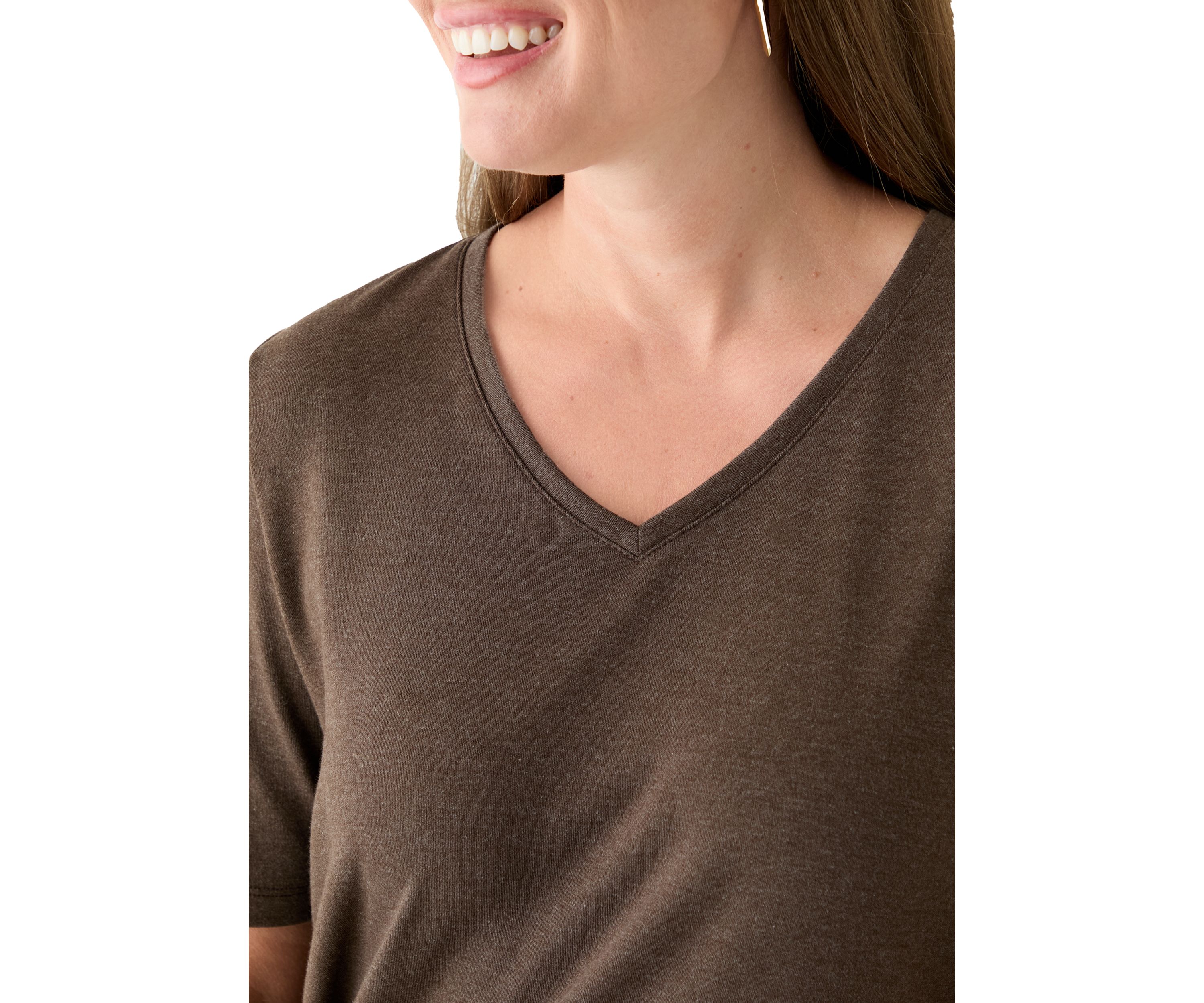 Petite V-Neck Heather T-Shirt