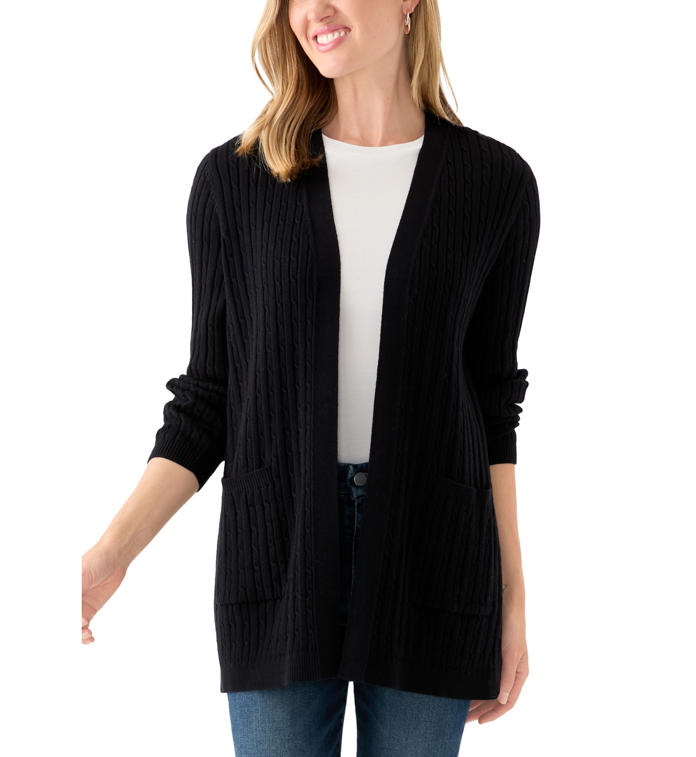 Petite Cable Cardigan 