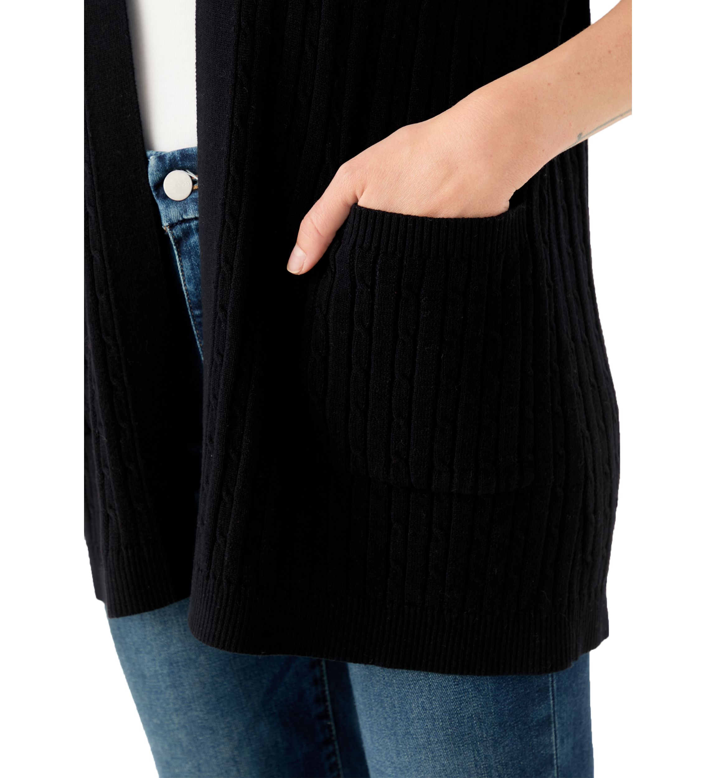 Petite Cable Cardigan 