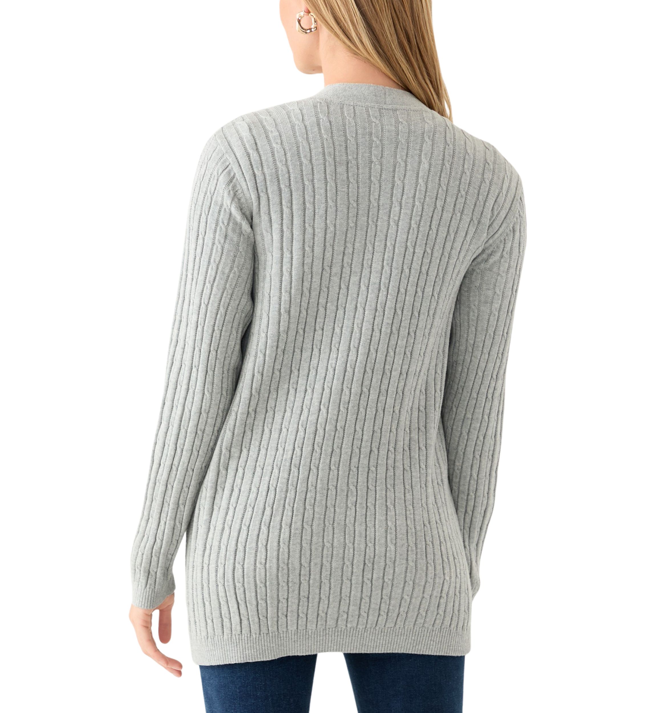 Petite Cable Heatehr Cardigan 