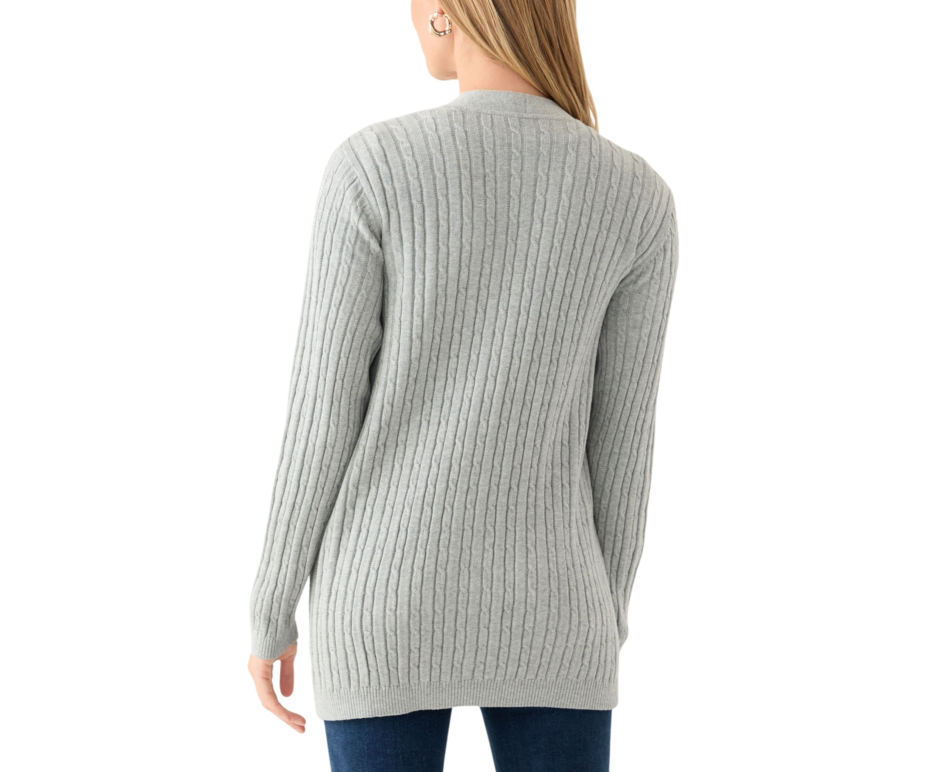 Petite Cable Heatehr Cardigan 