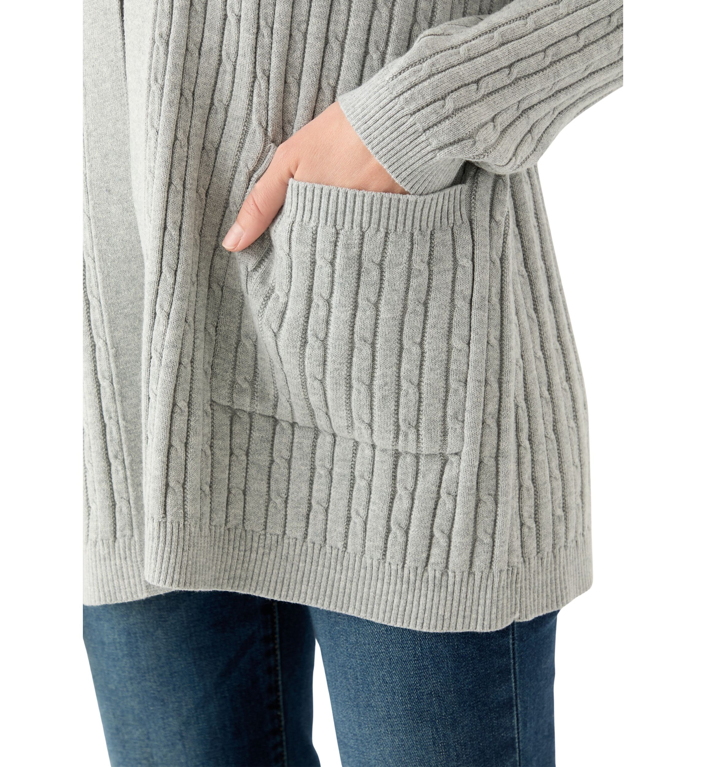Petite Cable Heatehr Cardigan 