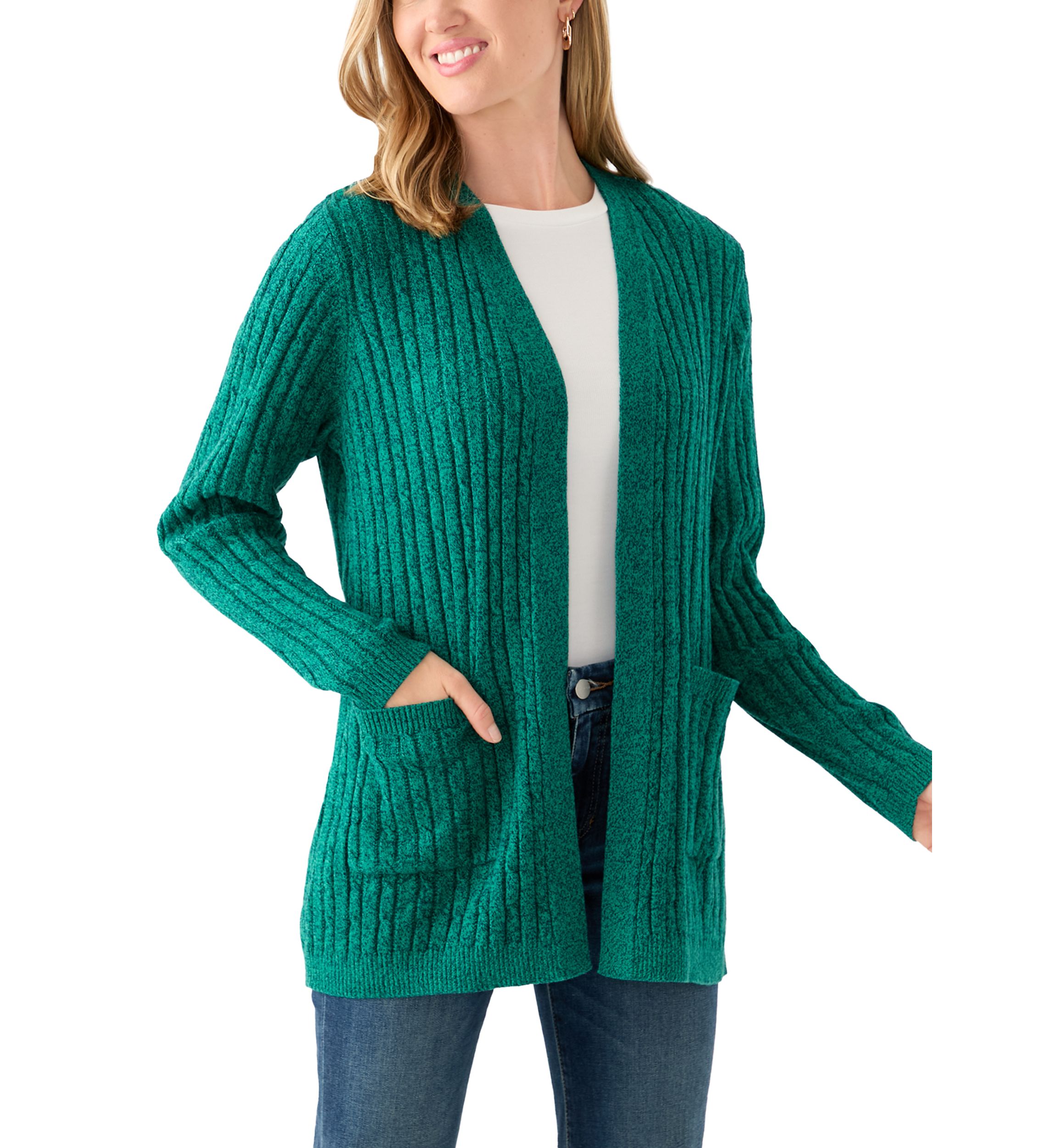 Petite Cable Cardigan 