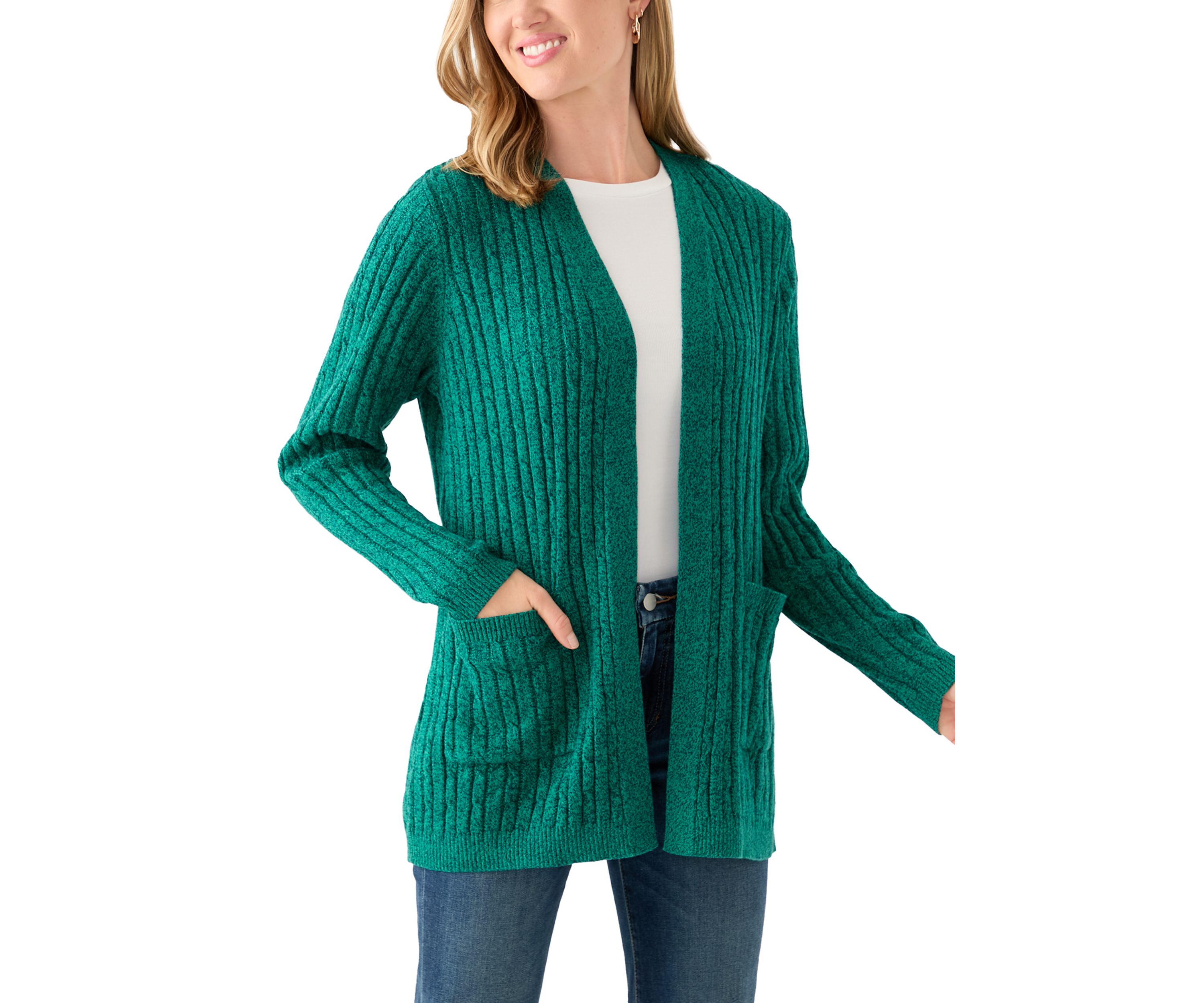 Petite Cable Cardigan 