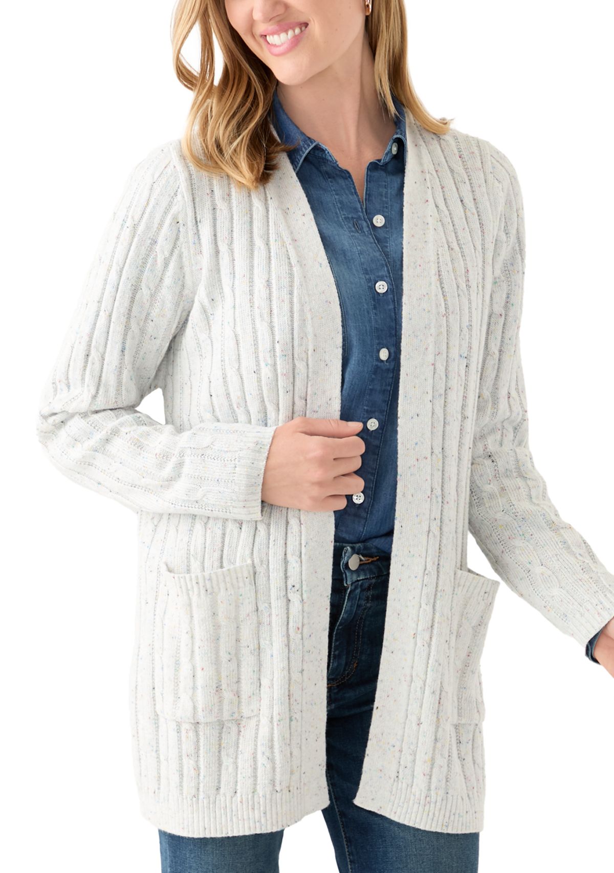 Petite Cable Cardigan 