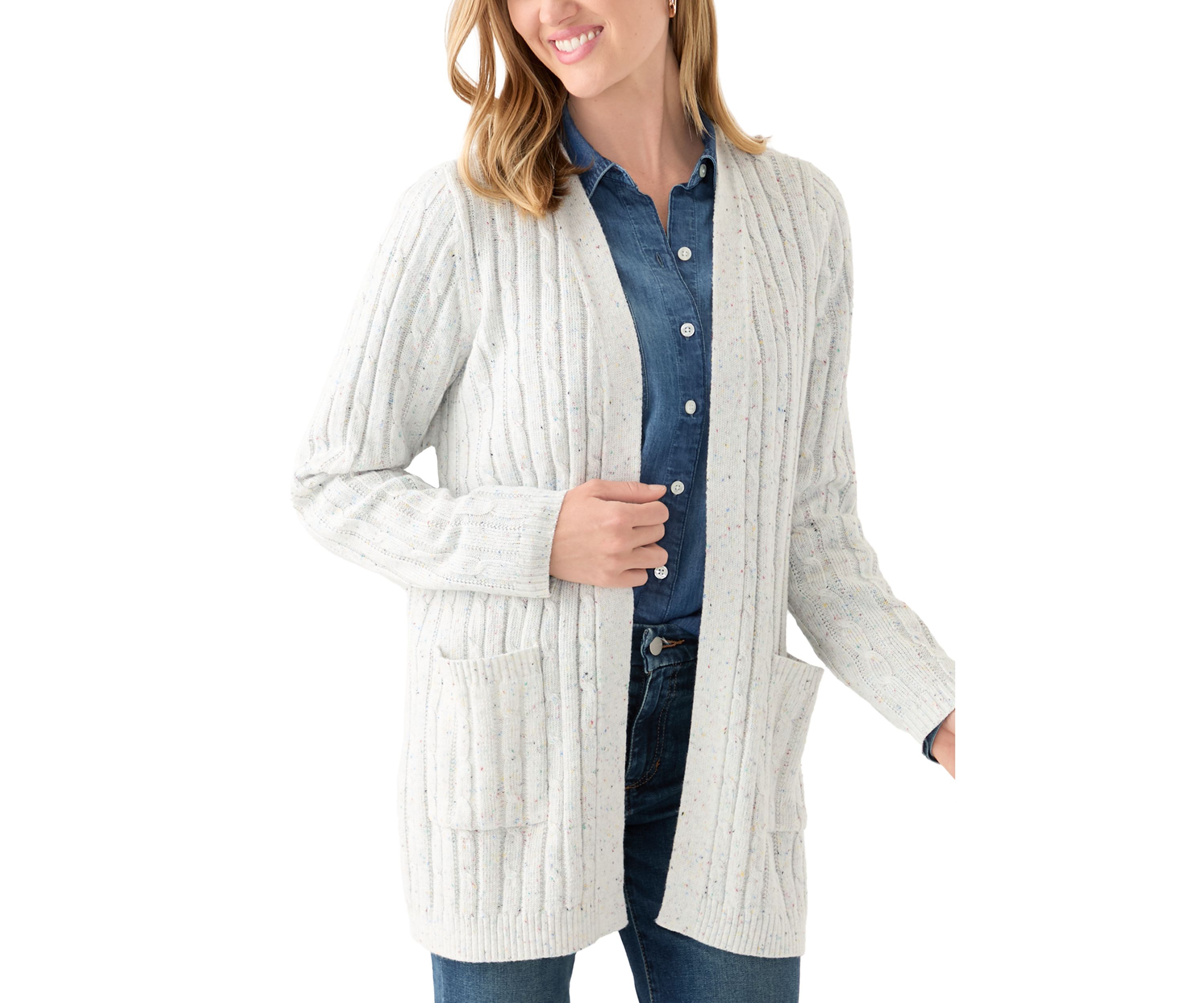 Petite Cable Cardigan 