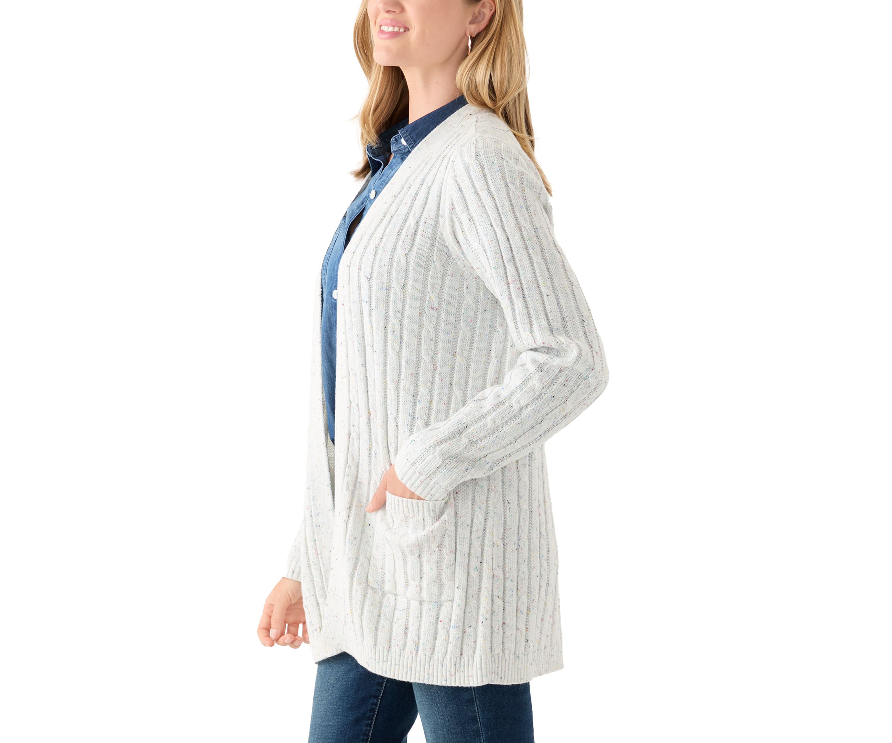Petite Cable Cardigan 