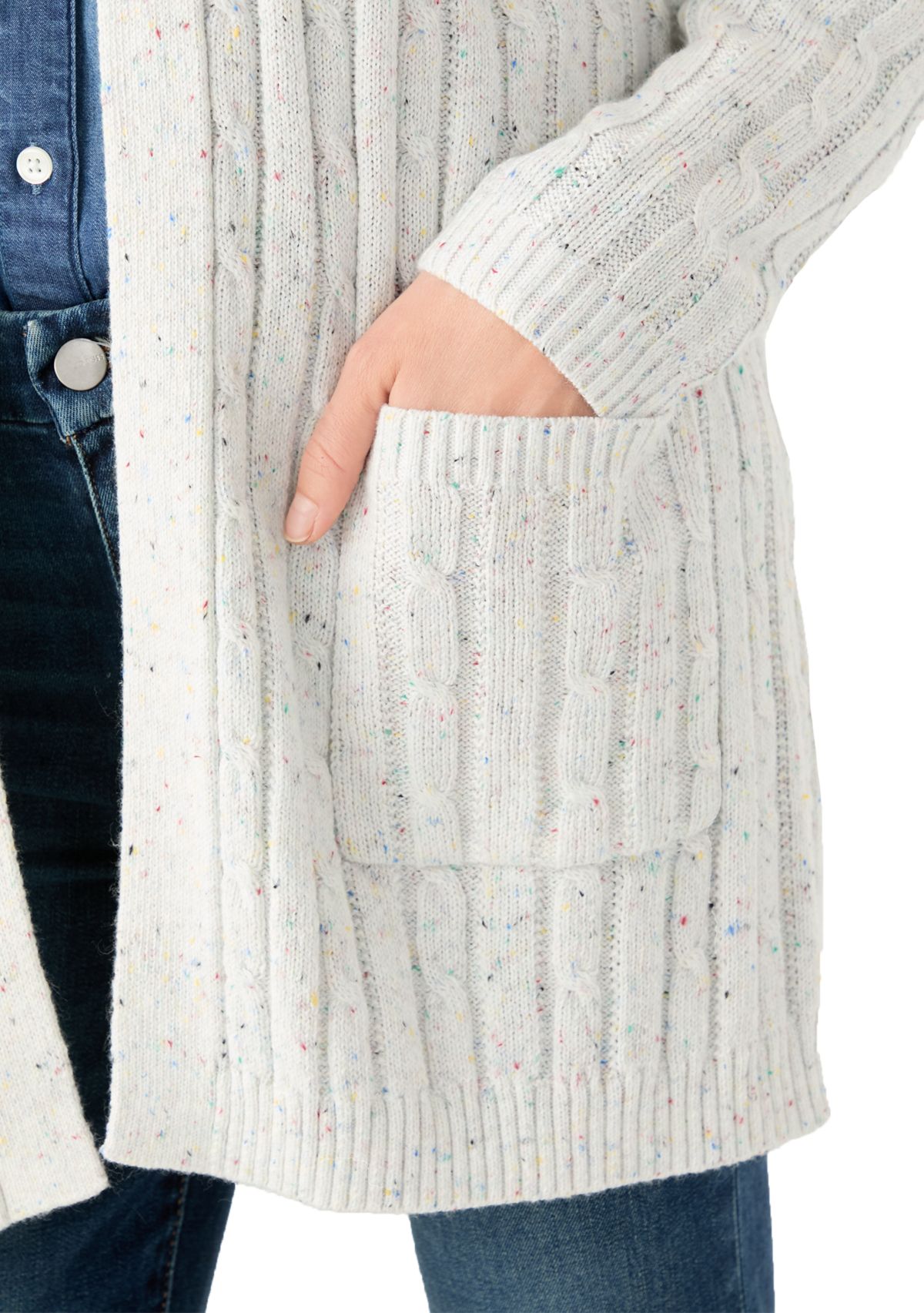 Petite Cable Cardigan 