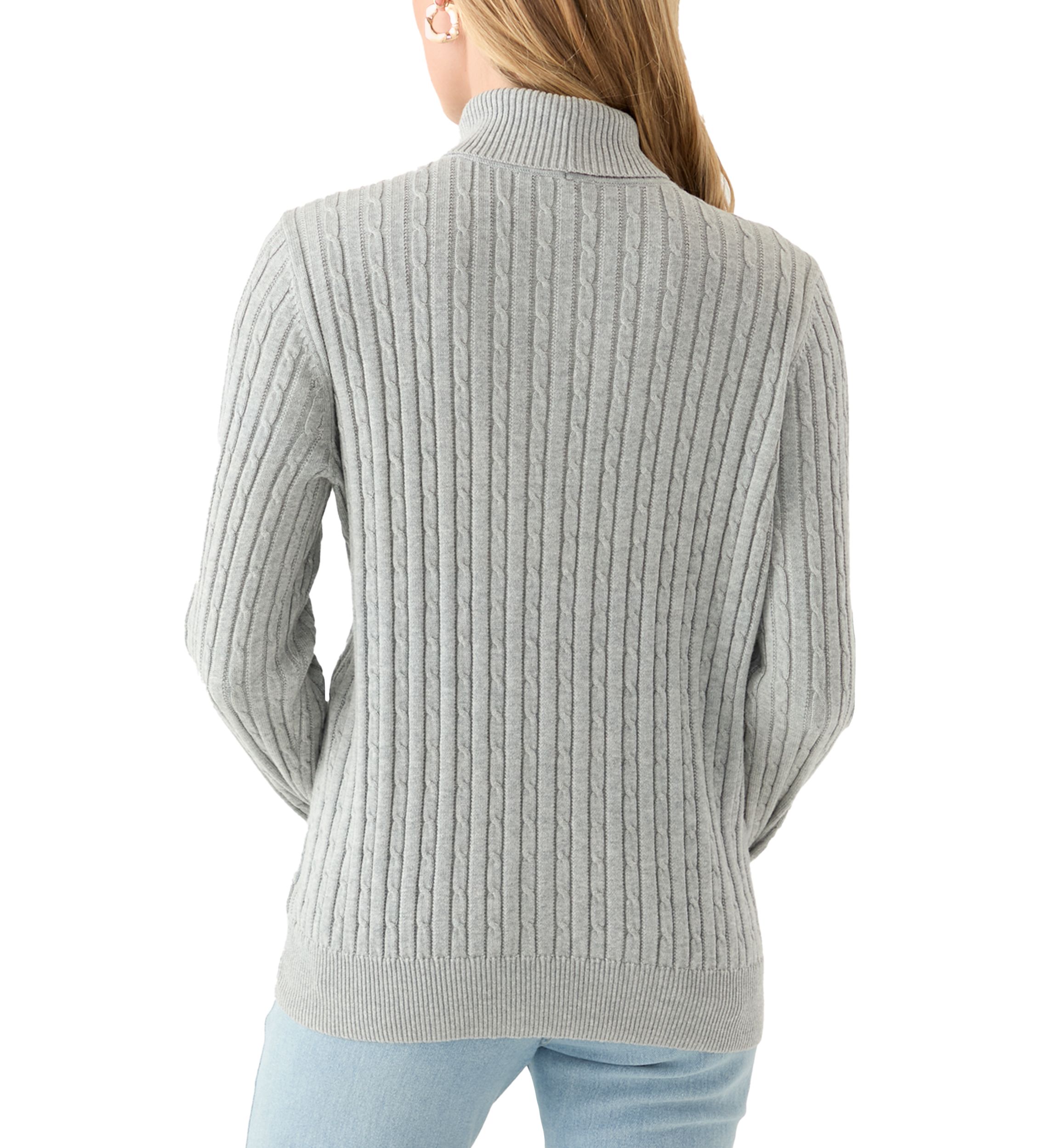 Petite Cable Turtleneck Sweater 