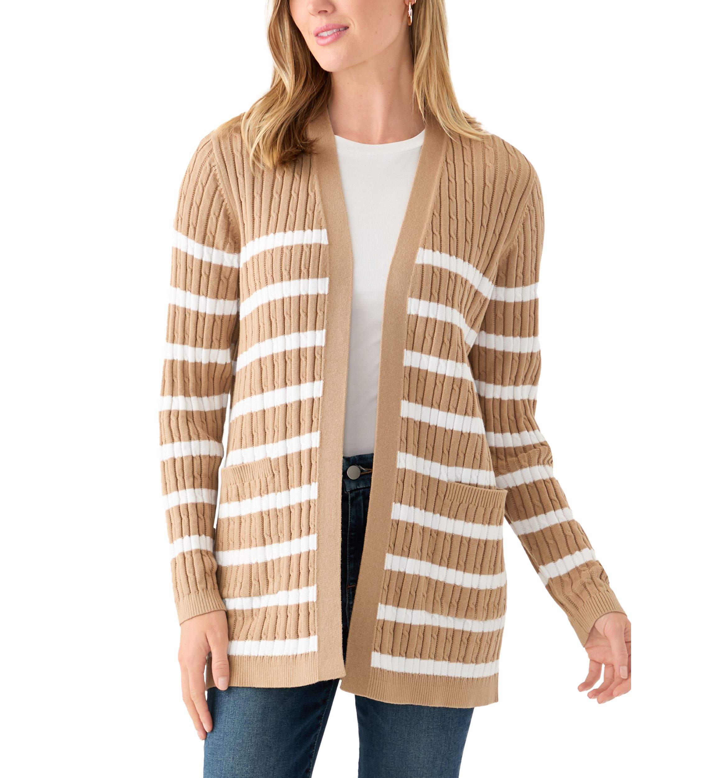 Petite Cable Cardigan 