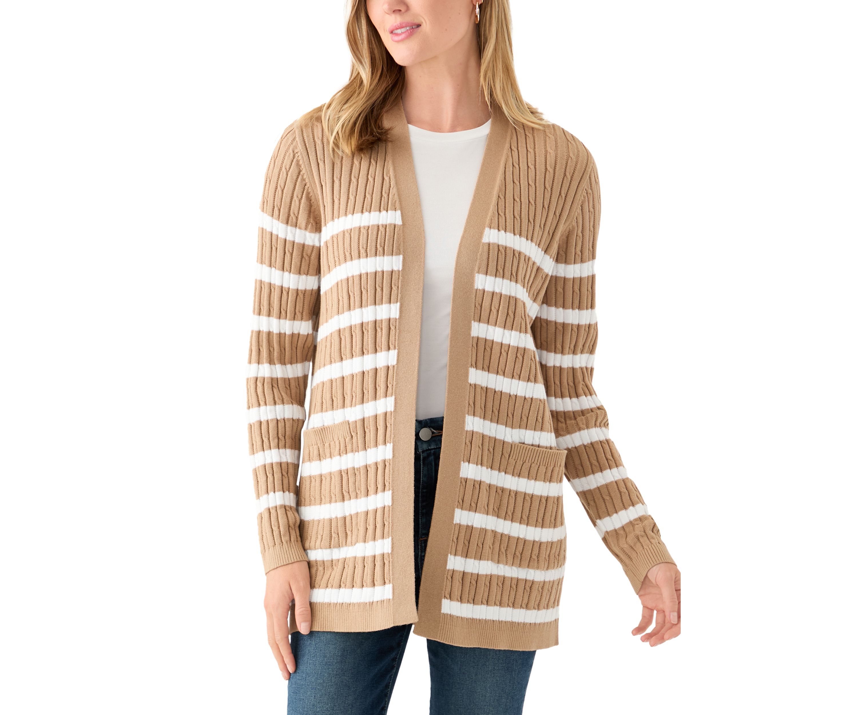 Petite Cable Cardigan 