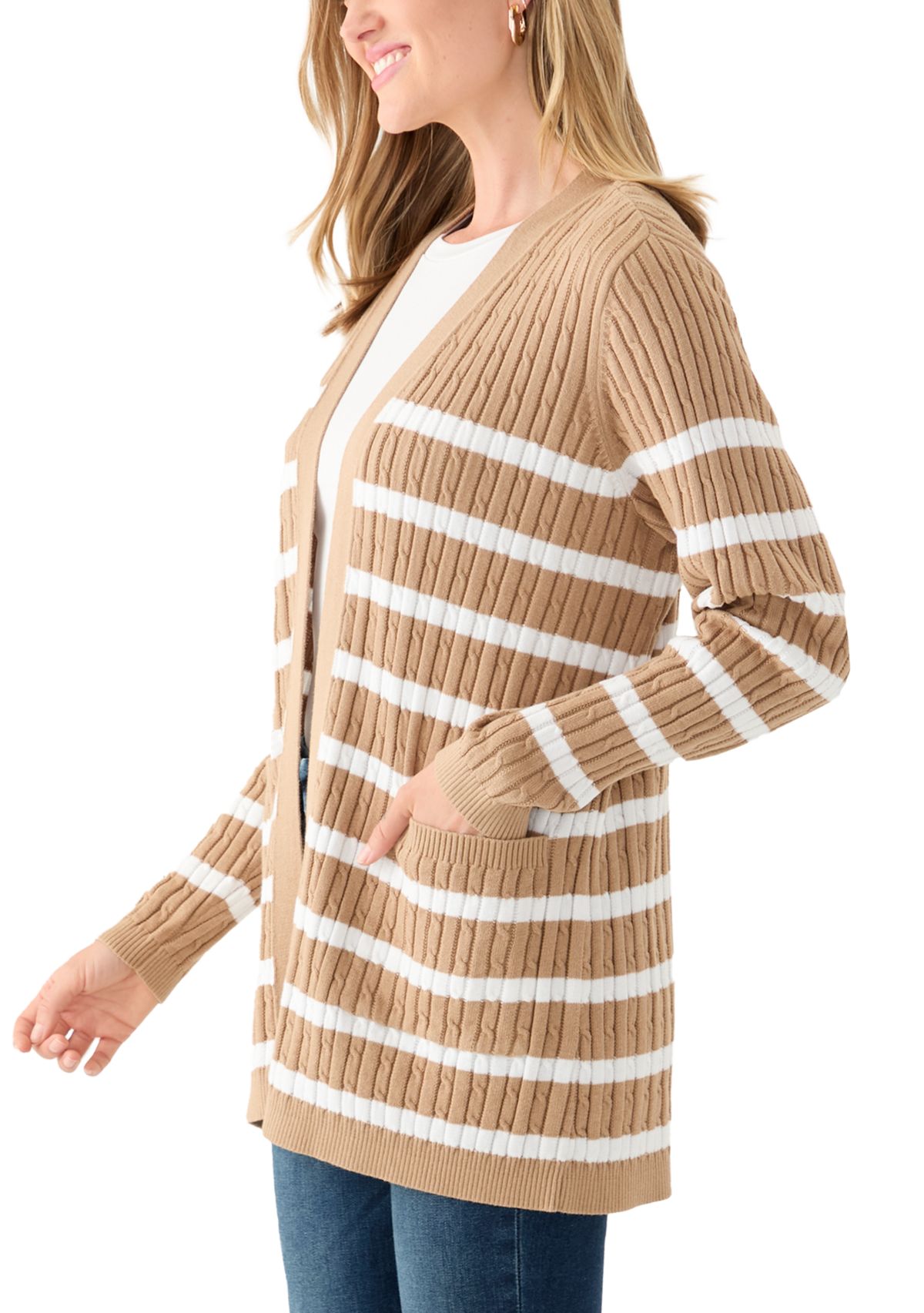 Petite Cable Cardigan 