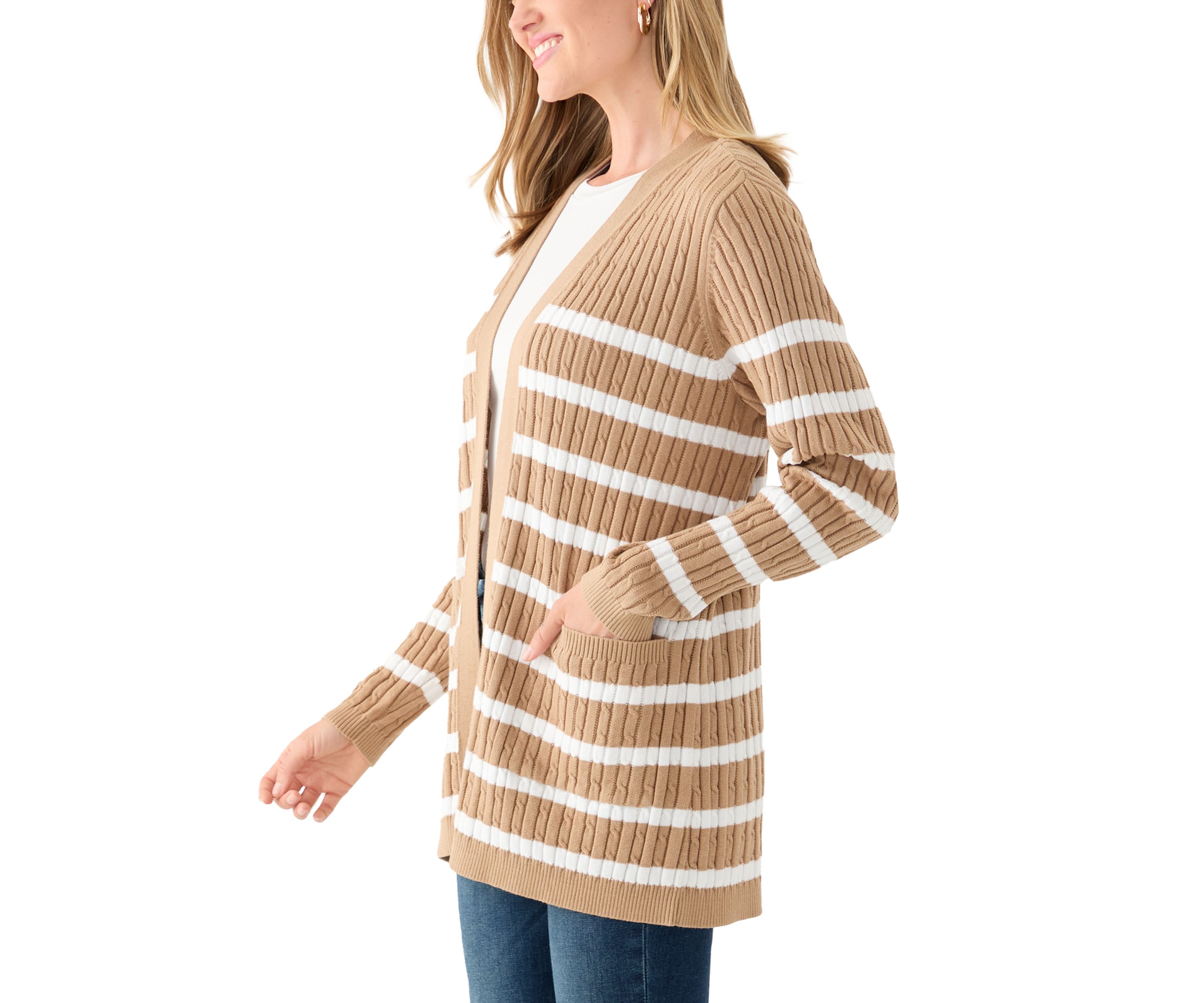 Petite Cable Cardigan 