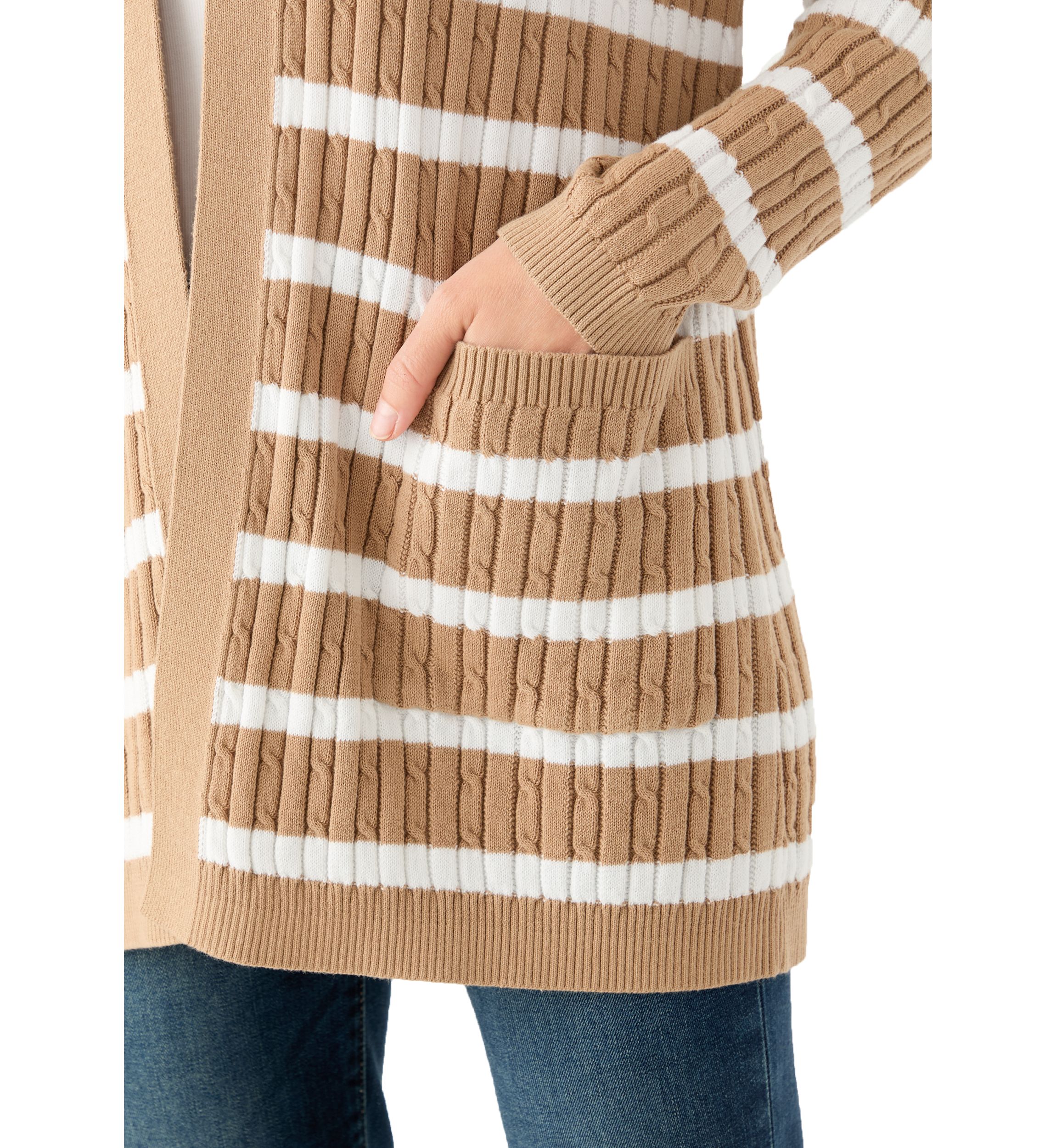 Petite Cable Cardigan 
