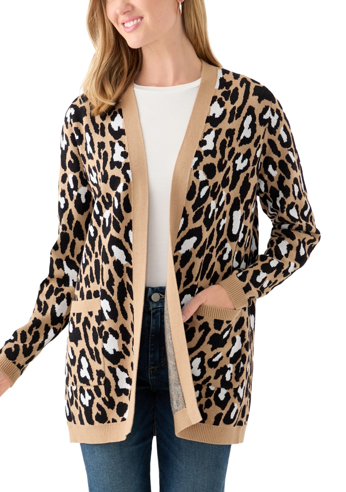 Petite Jacquard Cardigan 