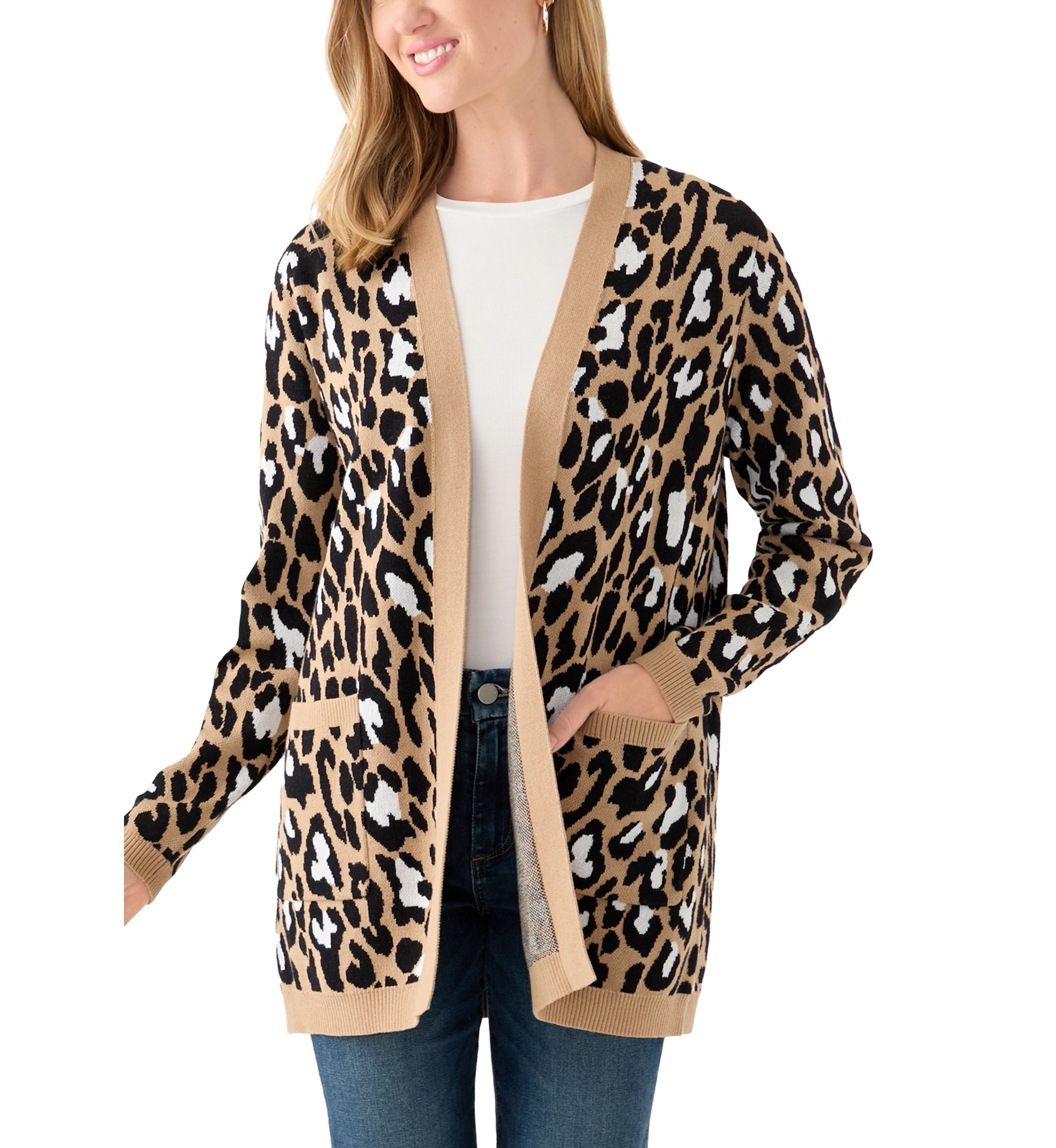 Petite Jacquard Cardigan 