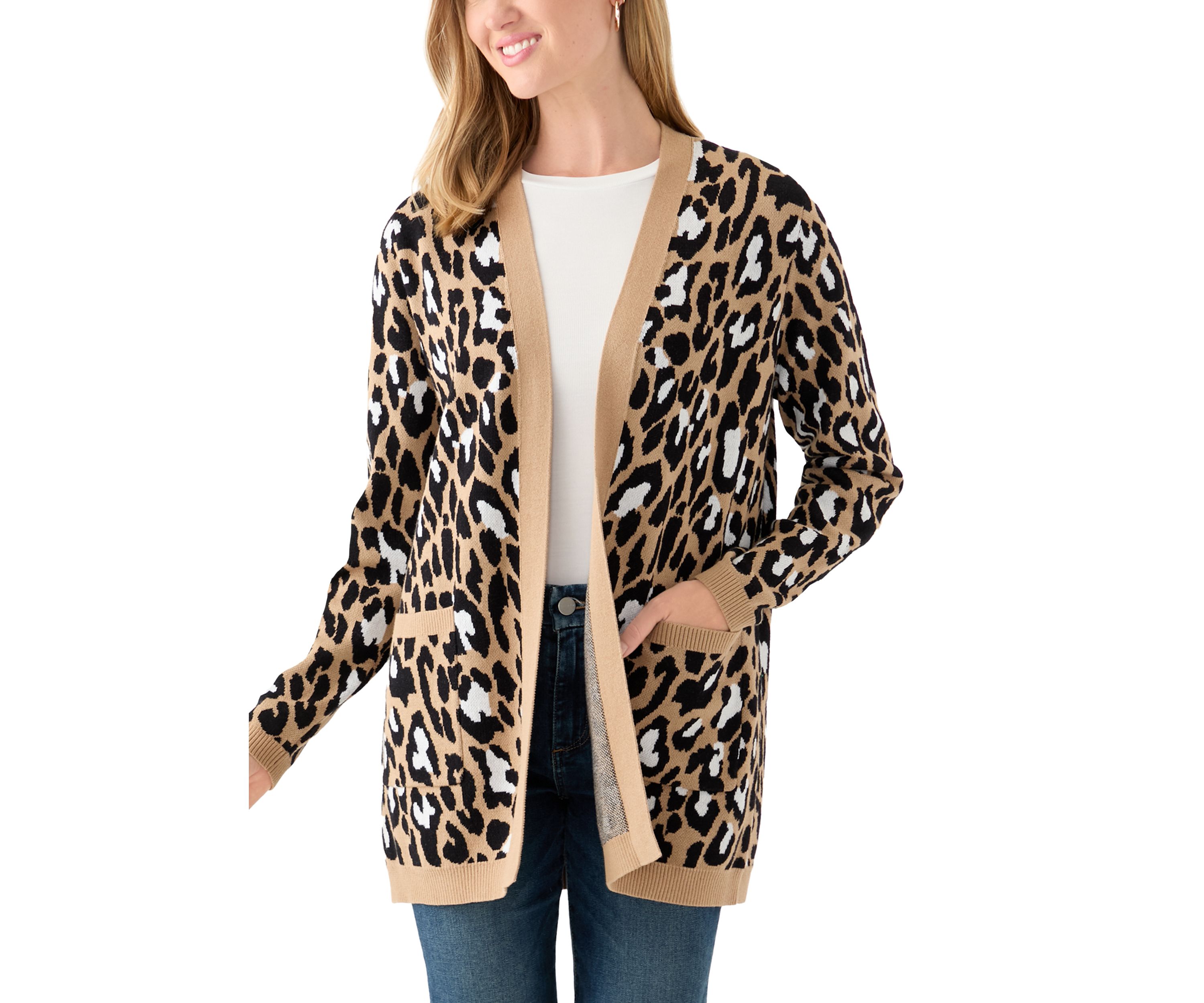 Petite Jacquard Cardigan 
