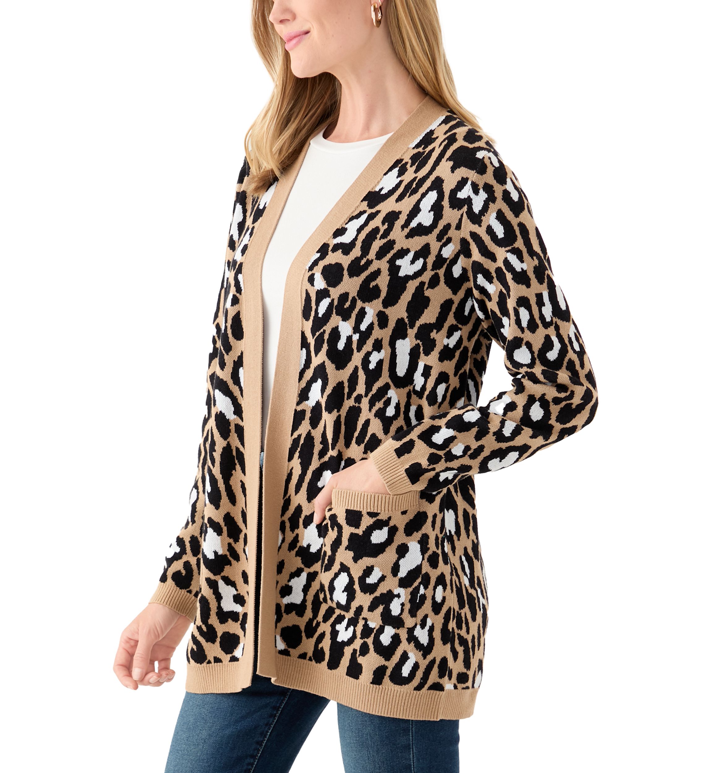 Petite Jacquard Cardigan 