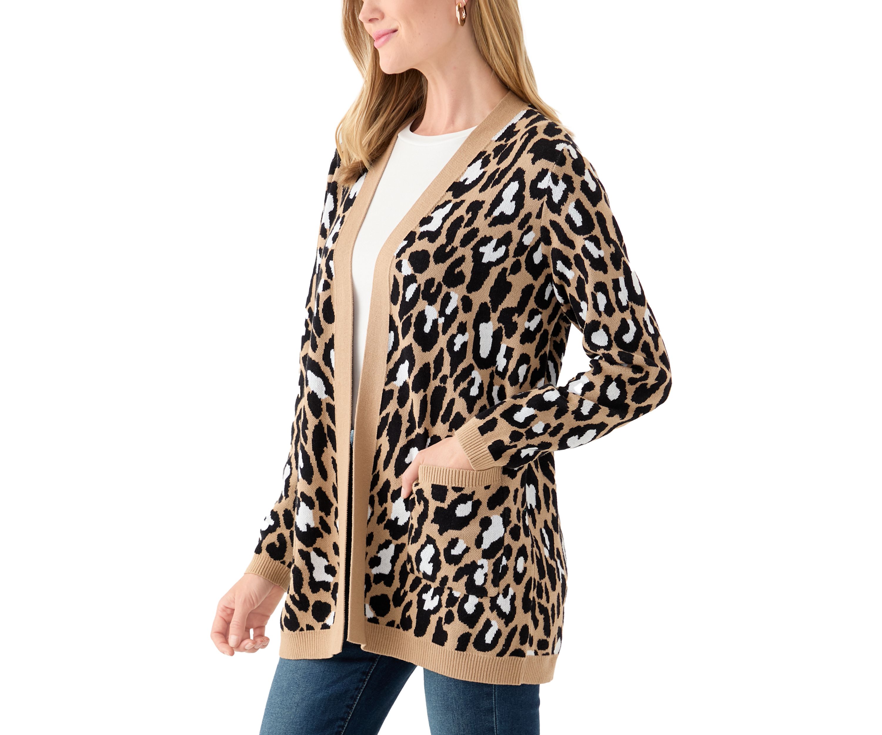 Petite Jacquard Cardigan 