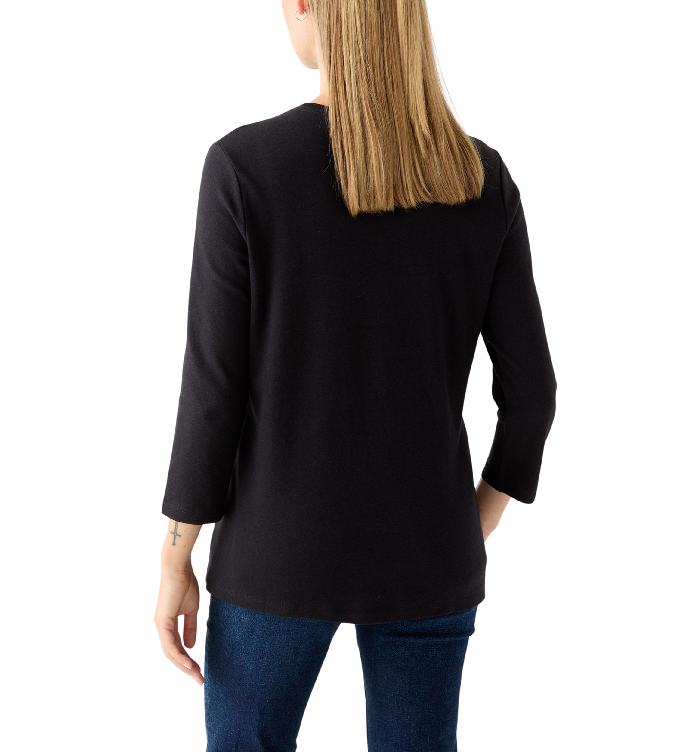 Petite Long Sleeve Holiday Graphic T-Shirt