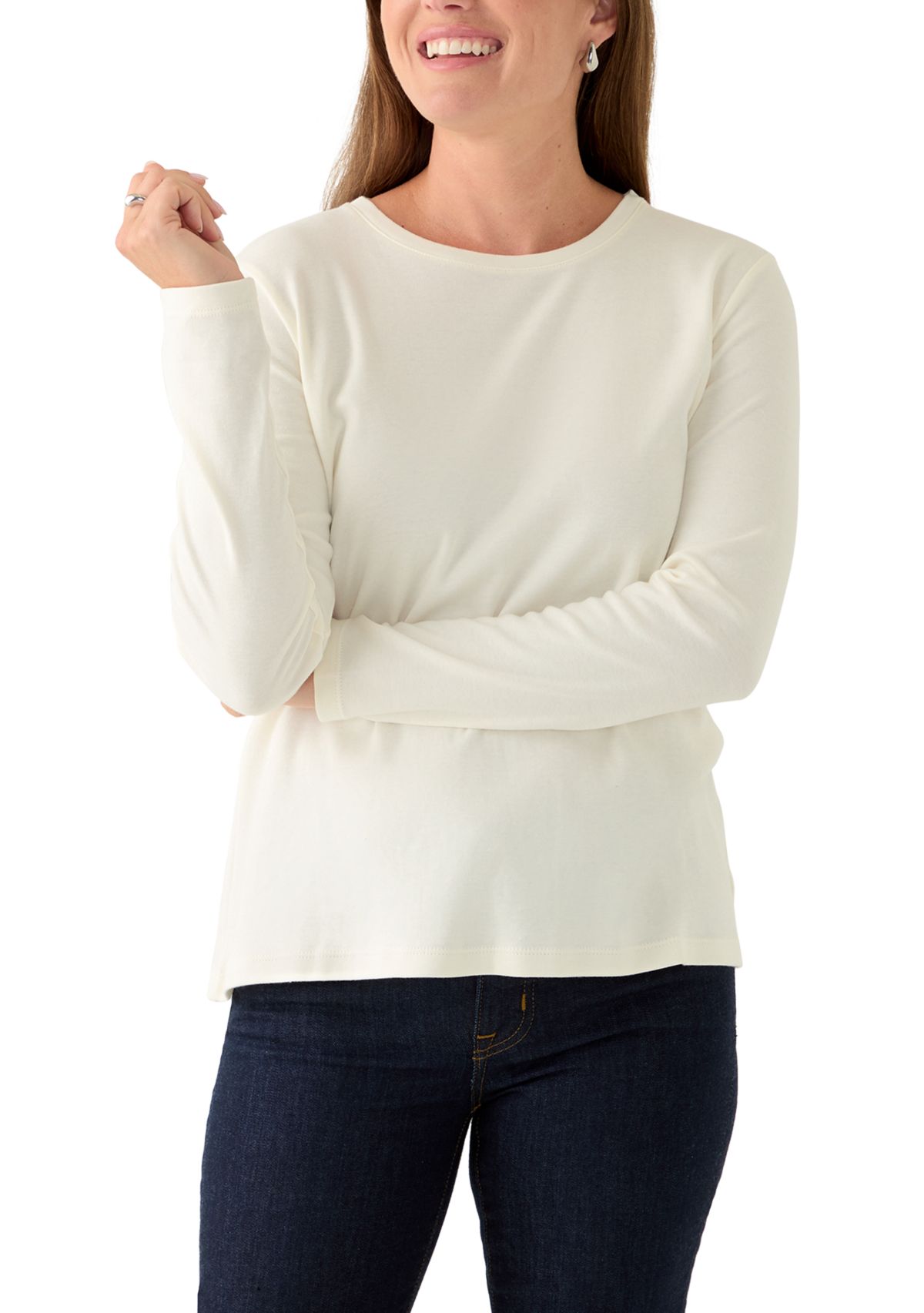 Petite Long Sleeve Crew Core Top