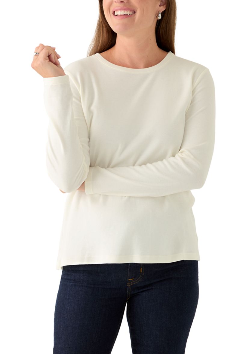 Petite Long Sleeve Crew Core Top