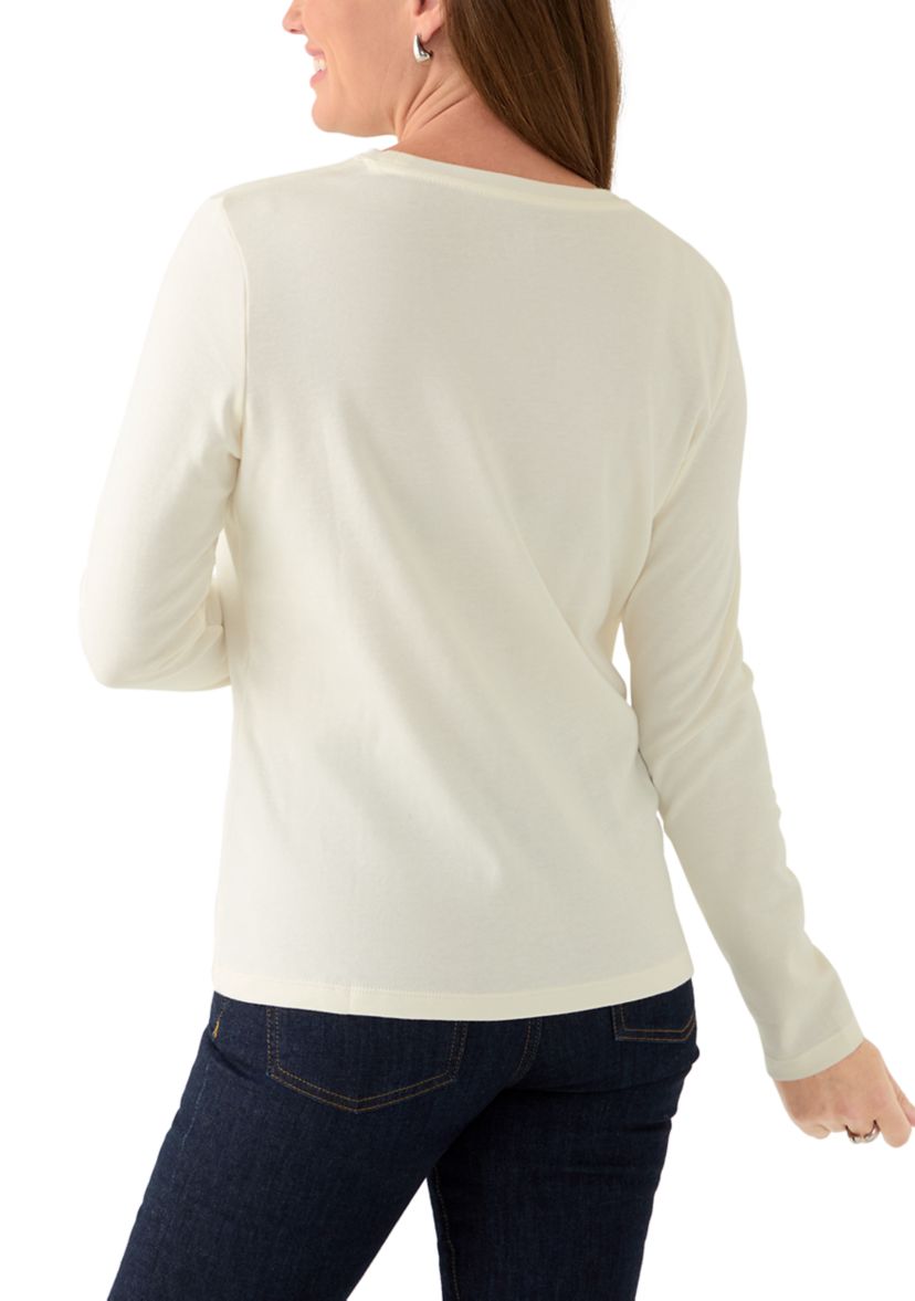 Petite Long Sleeve Crew Core Top