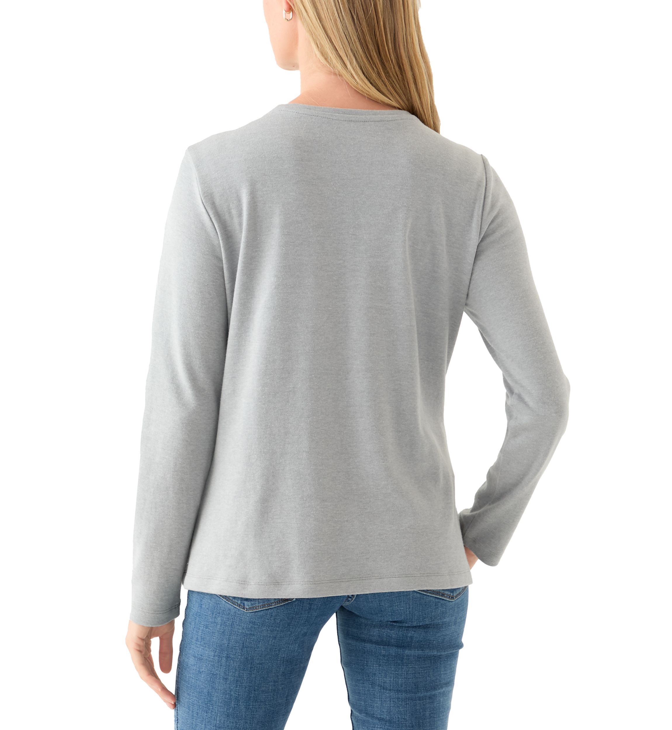 Petite Long Sleeve Crew Neck Shirt